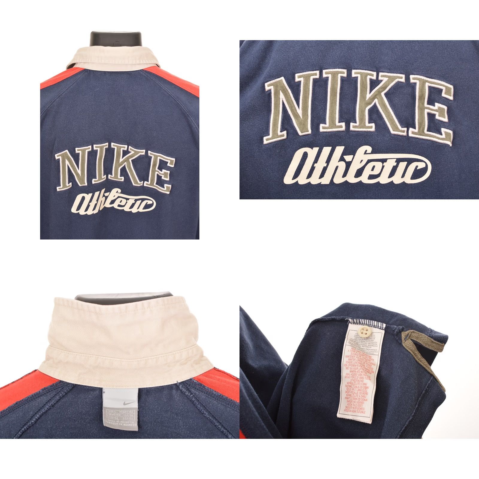 Nike Nike Athletic Rugby Polo Shirt Jersey L, Blue, Vintage, 100% Cotton, #7, Men’s Polo Shirt Size US L / EU 52-54 / 3 - 8 Thumbnail