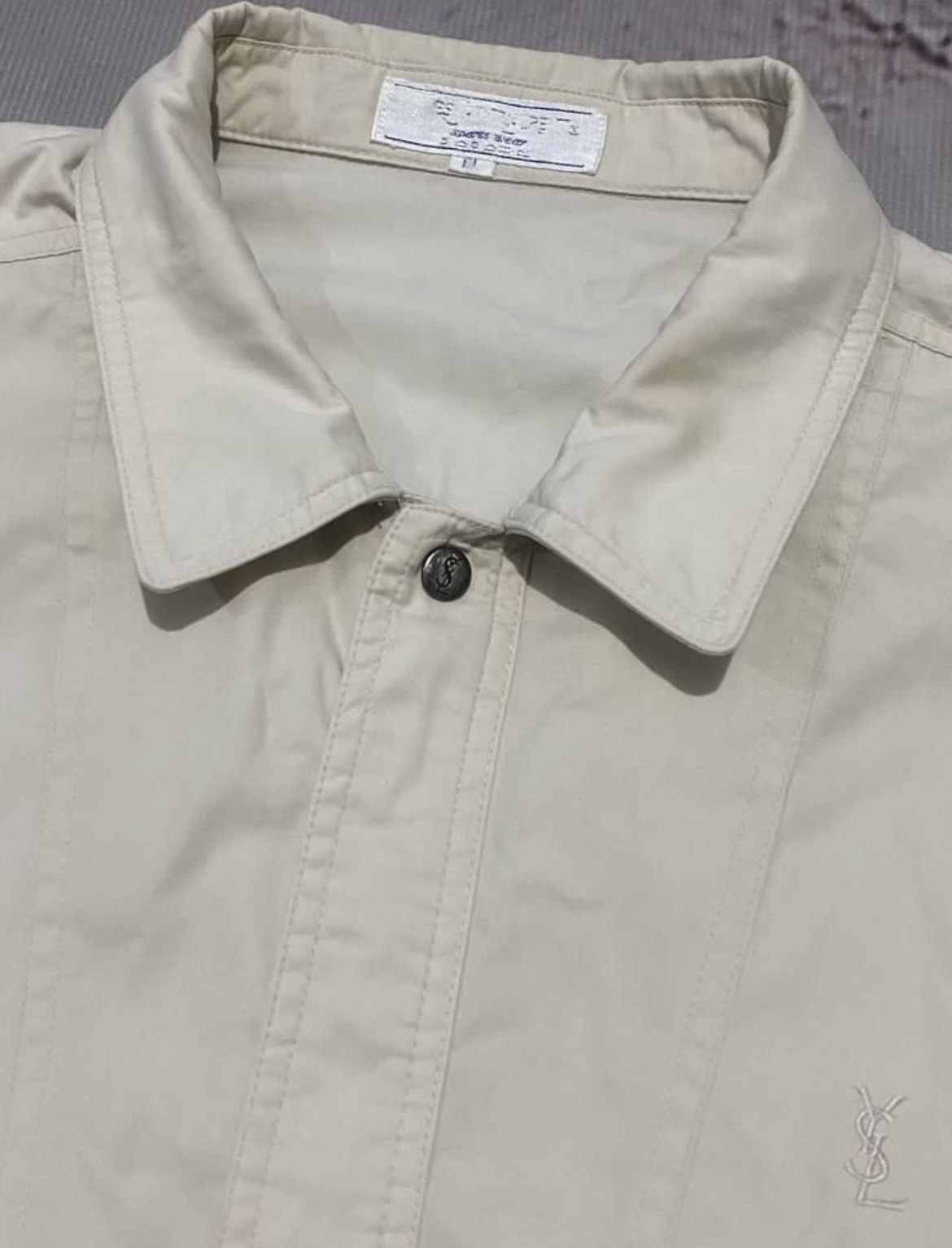 Yves Saint Laurent Vintage Yves Saint Laurent Work Jacket Beige Size US L / EU 52-54 / 3 - 2 Thumbnail