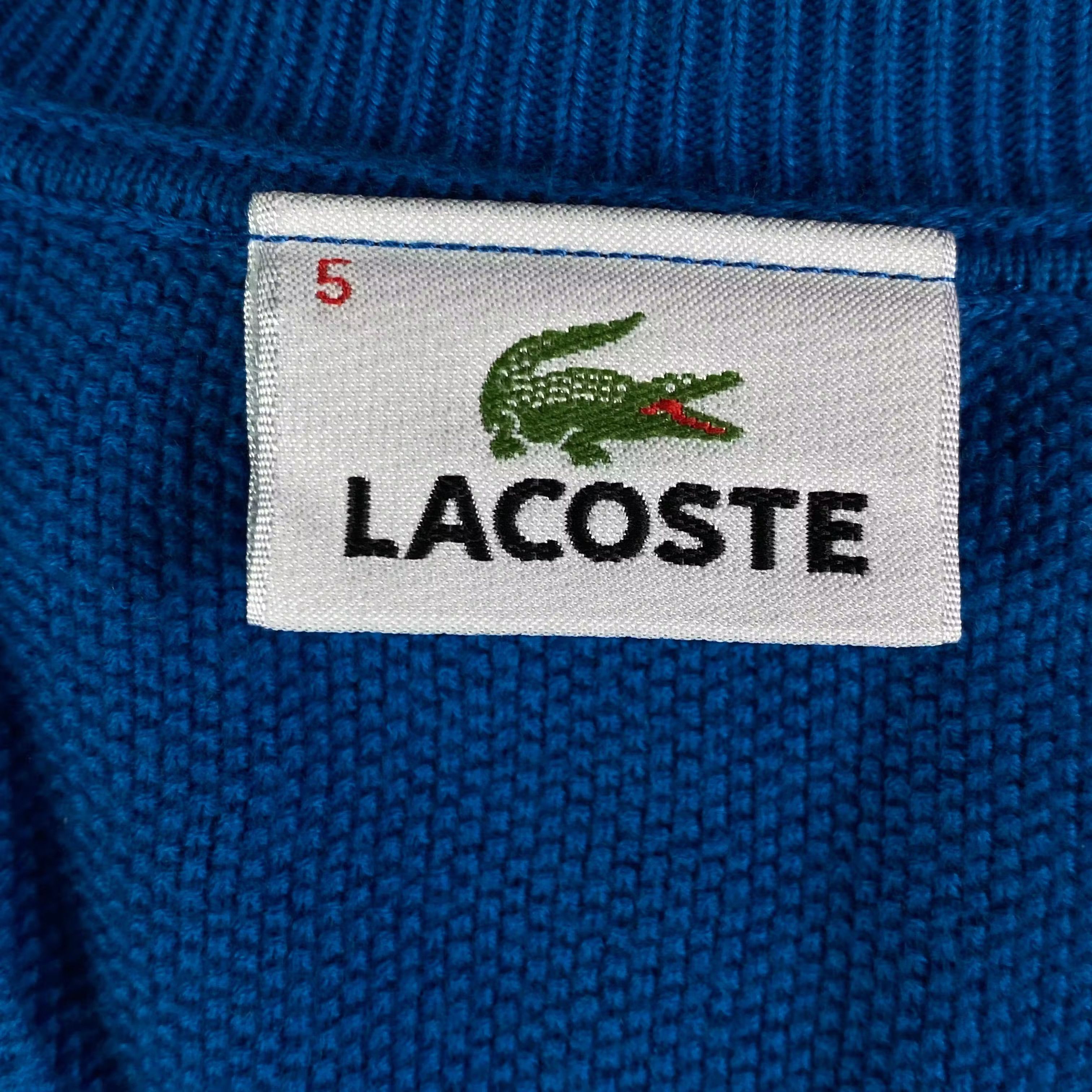 Lacoste × Vintage Mens Jumper V Neck Lacoste Vintage Size XL Size US XL / EU 56 / 4 - 4 Thumbnail