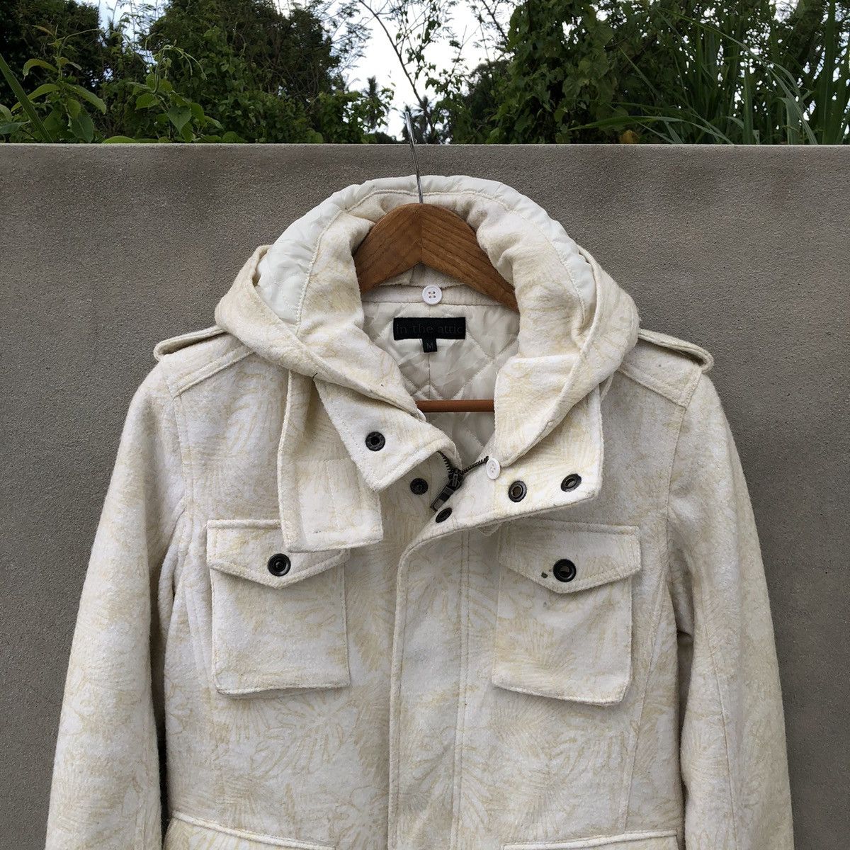 In The Attic IN THE ATTIC Rare Fullprint Design Wool Hooded Parka Jacket Size US M / EU 48-50 / 2 - 2 Thumbnail