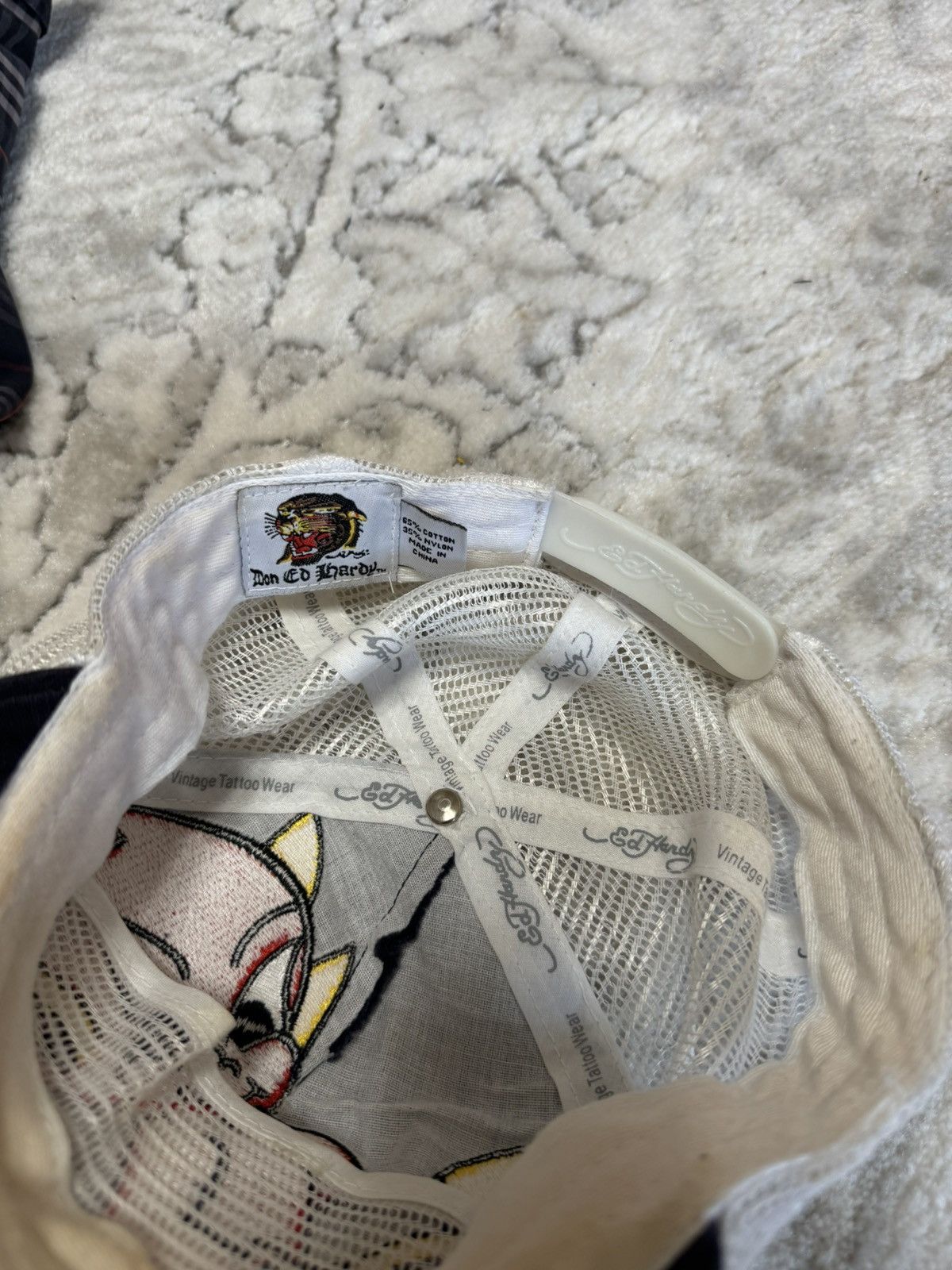 Christian Audigier × Ed Hardy Y2K Ed hardy sick tedman devil cap trucker hat black Size ONE SIZE - 6 Thumbnail