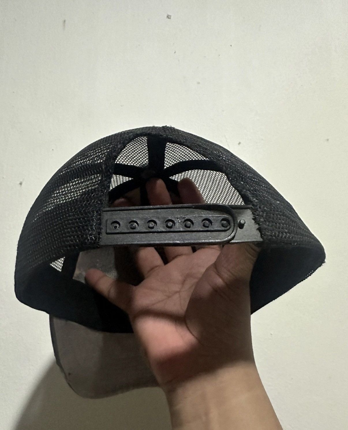 Japanese Brand VTG ROCK Distress Trucker Hat Size ONE SIZE - 5 Thumbnail