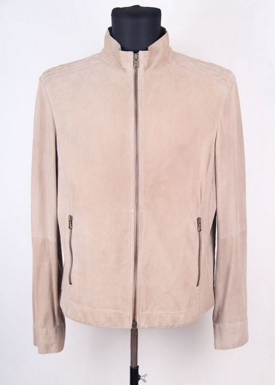 Brunello Cucinelli Brunello Cucinelli Suede Leather Biker Jacket Size US S / EU 44-46 / 1 - 1 Thumbnail