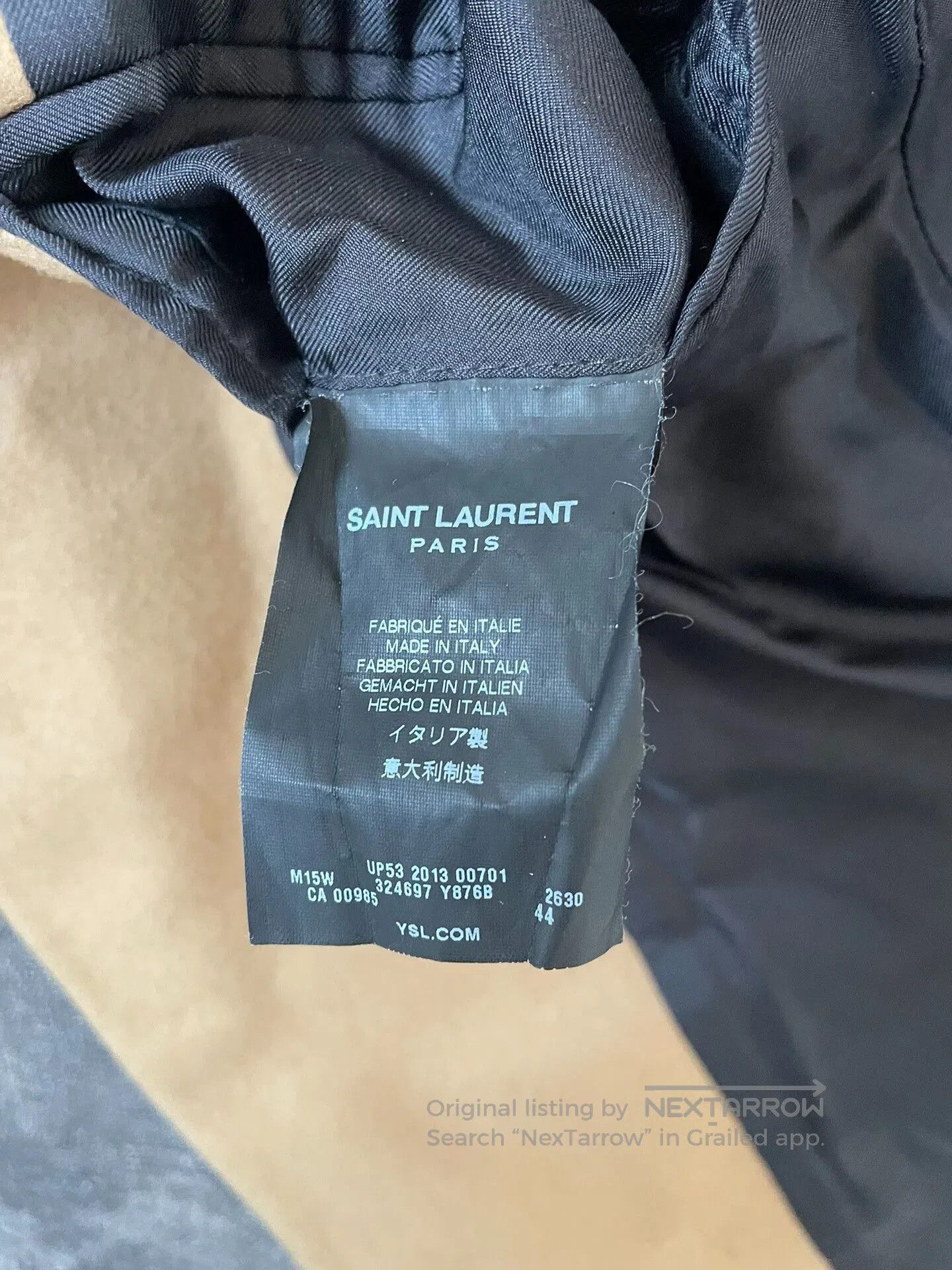 Saint Laurent Paris Saint Laurent Beige Coat w/ Black Collar. Size US S / EU 44-46 / 1 - 5 Thumbnail
