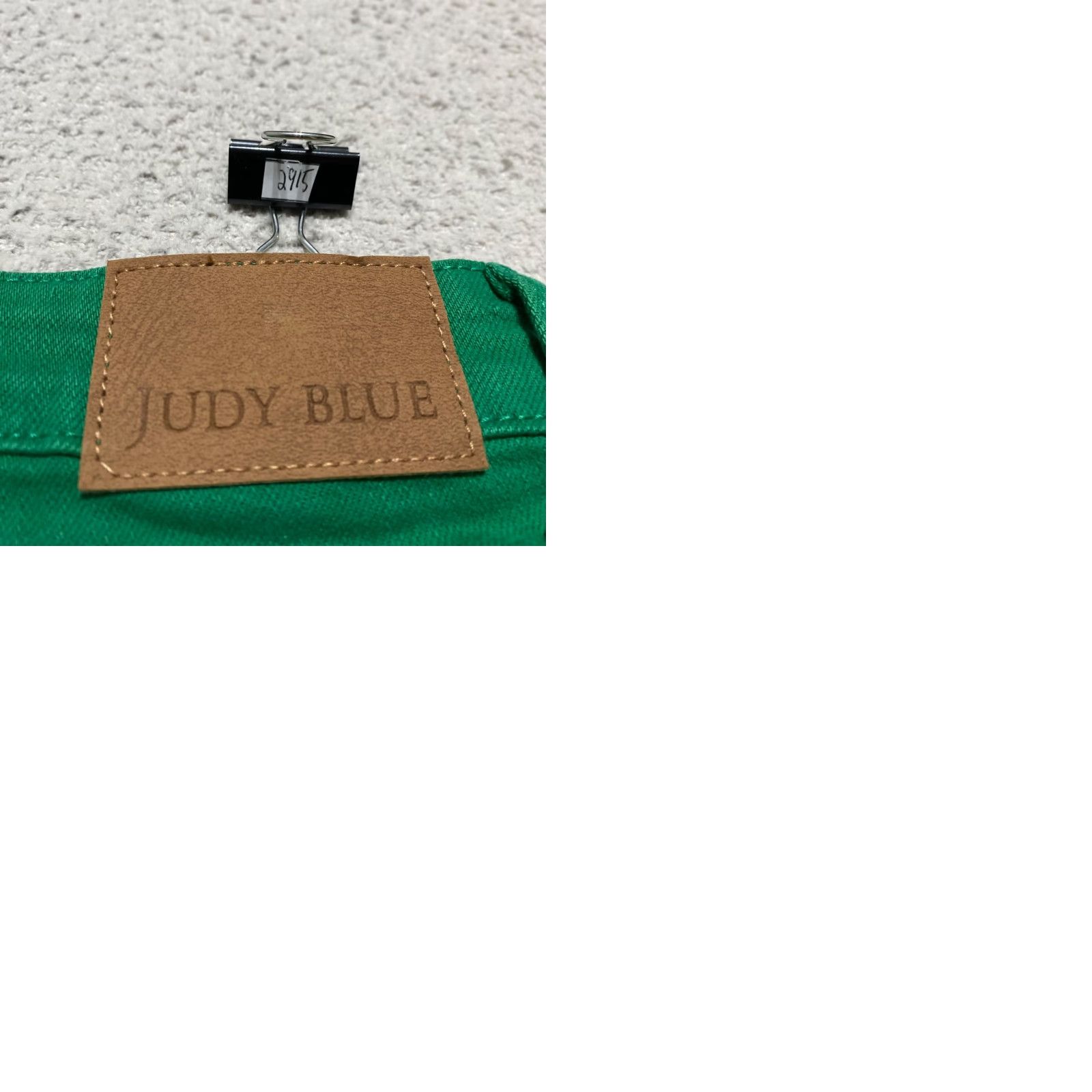 Vintage Judy Blue Womens Bermuda Shorts Green Denim High Rise 6 in Inseam 6" Button Front Flat Front 5-Pocket Stretch Casual Summer Spring Fall Womens Size 28" / US 6 / IT 42 - 9 Thumbnail