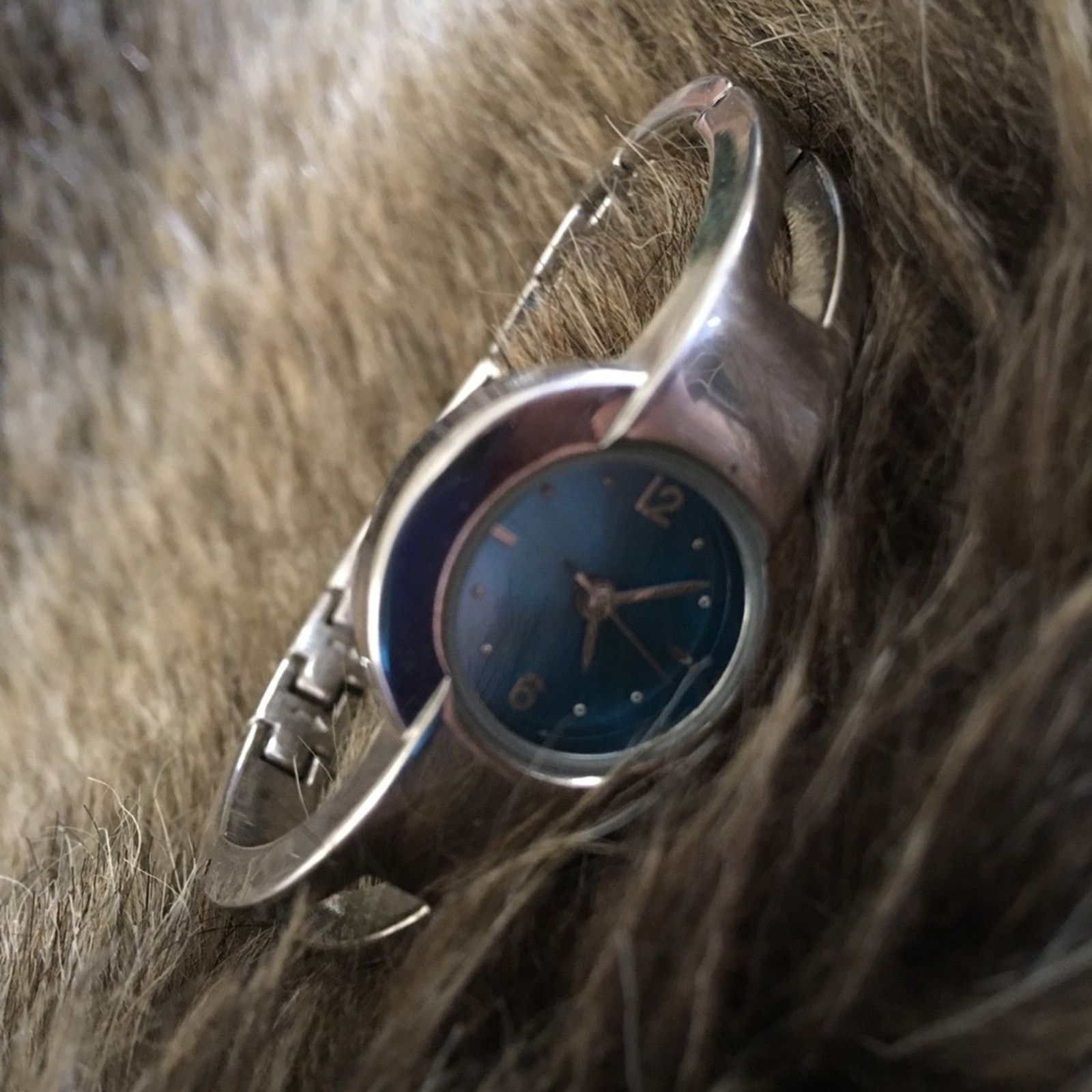 Faded Glory Ladies Faded Glory silver tone blue face watch Size ONE SIZE - 1 Thumbnail