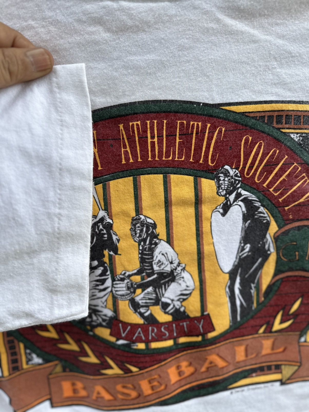 Vintage Vintage 90s UAS Sport Gear Varsity Baseball Tee Size US M / EU 48-50 / 2 - 6 Thumbnail