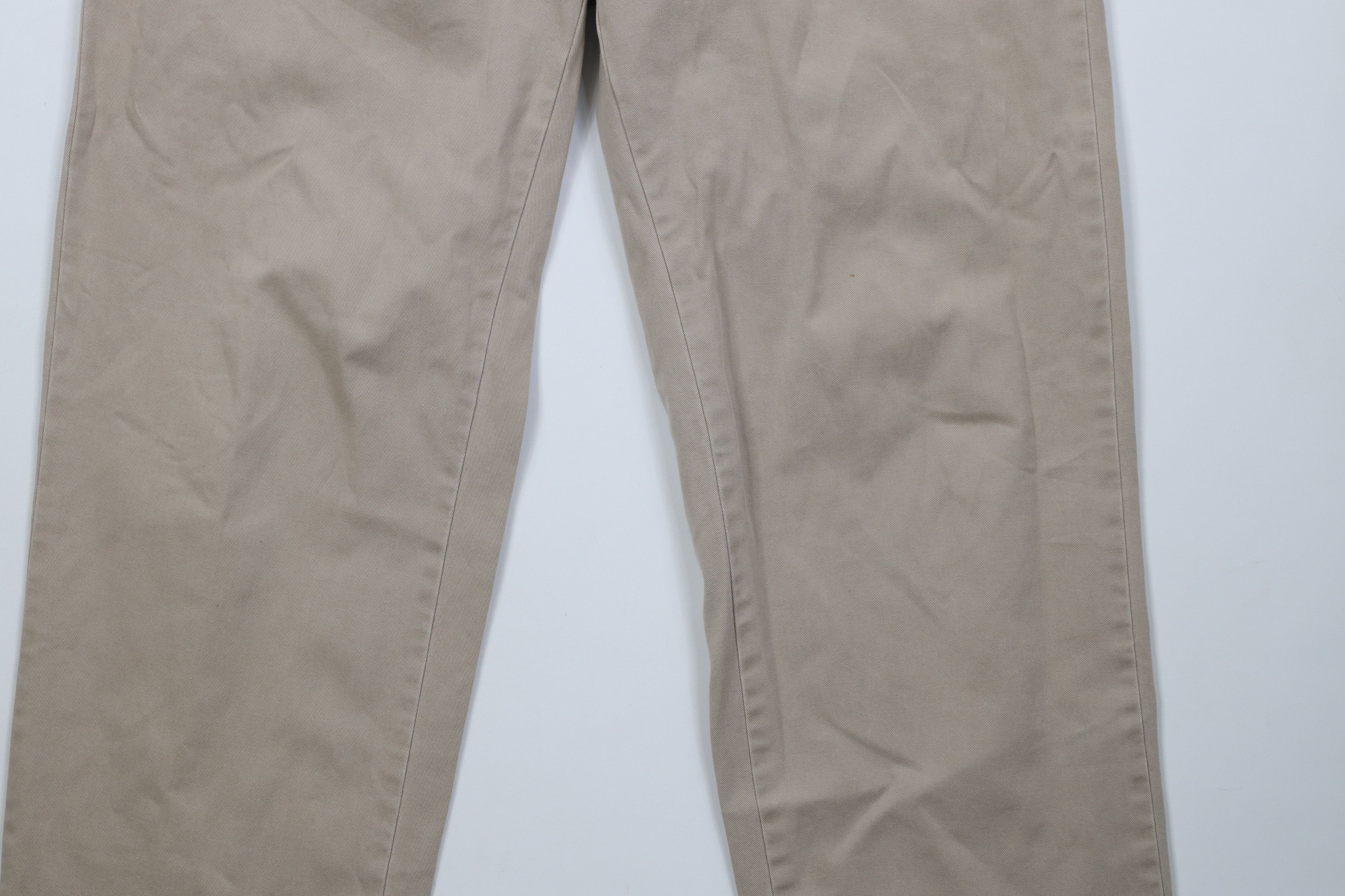 Ralph Lauren Vintage 90s Ralph Lauren Wide Leg Chino Pants Beige Cotton Size US 34 / EU 50 - 4 Thumbnail