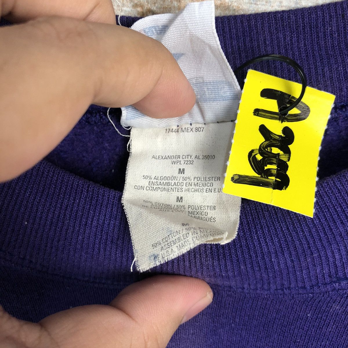 Vintage 99' Yokota Striders Running Club Purple Sweatshirt #A2059 Size US M / EU 48-50 / 2 - 18 Thumbnail