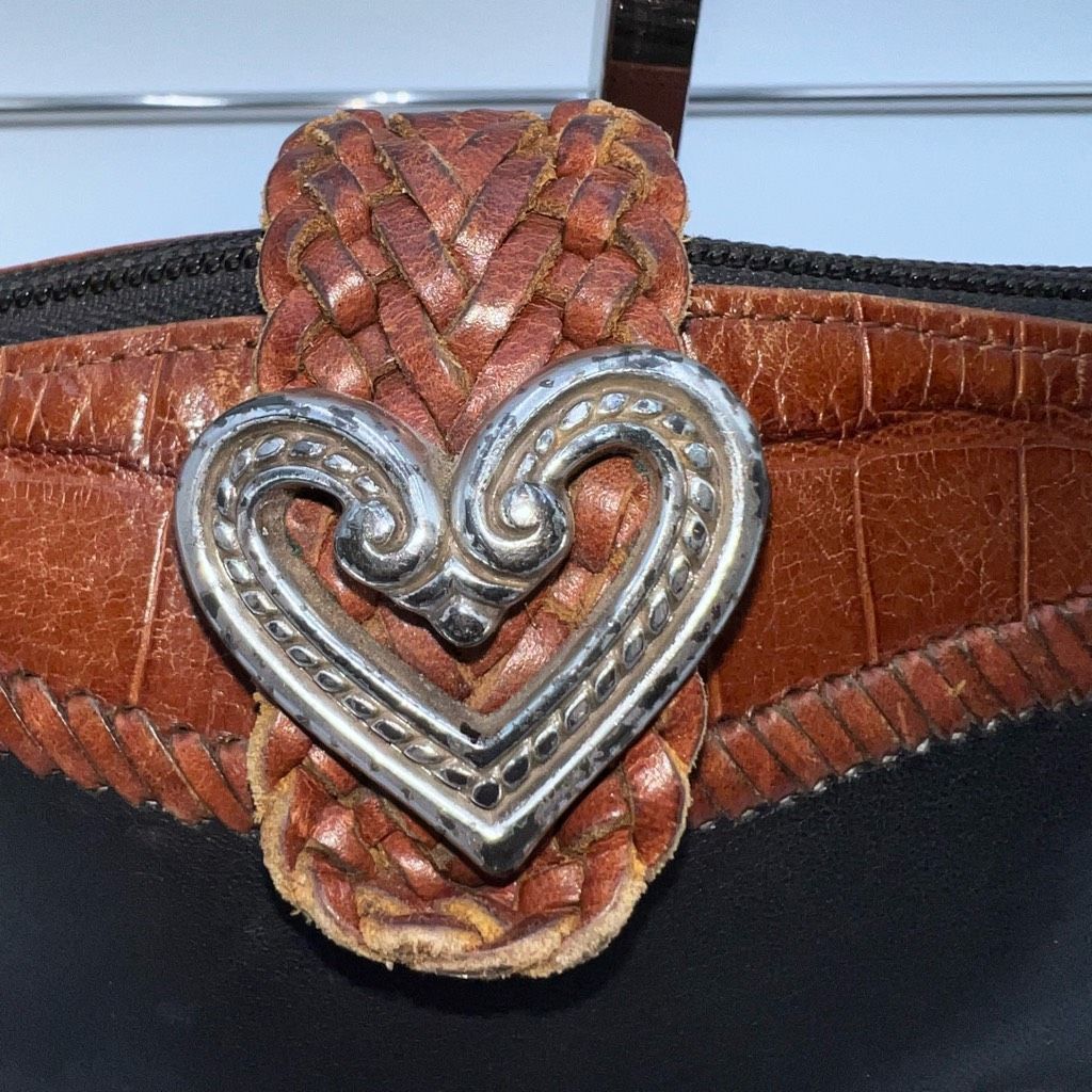 Brighton Brighton Vintage Crossbody Bag with Braided Leather (see pics and description ) Size ONE SIZE - 2 Thumbnail