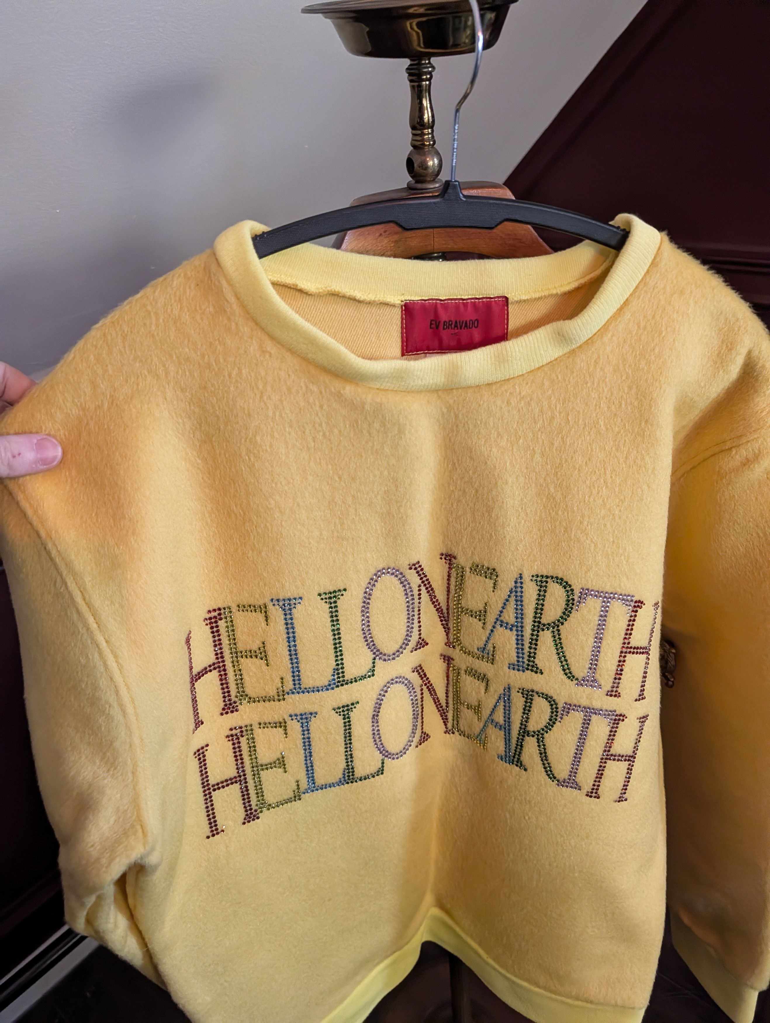 Who Decides War HELL ON EARTH Rhinestone Cashmere Mohair fuzzy sweater Size US S / EU 44-46 / 1 - 2 Thumbnail