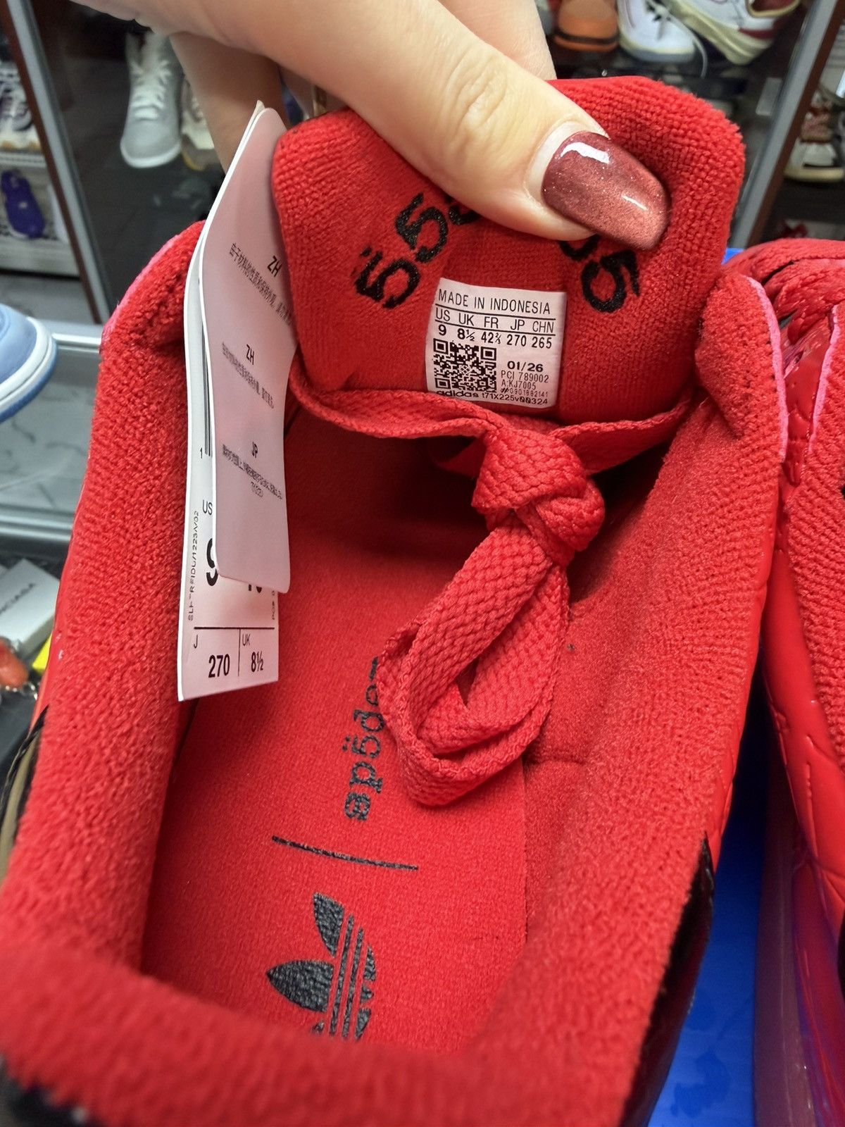 Sp5der Adidas Superstars X Sp5der (Red) Size US 9 / EU 42 - 7 Thumbnail