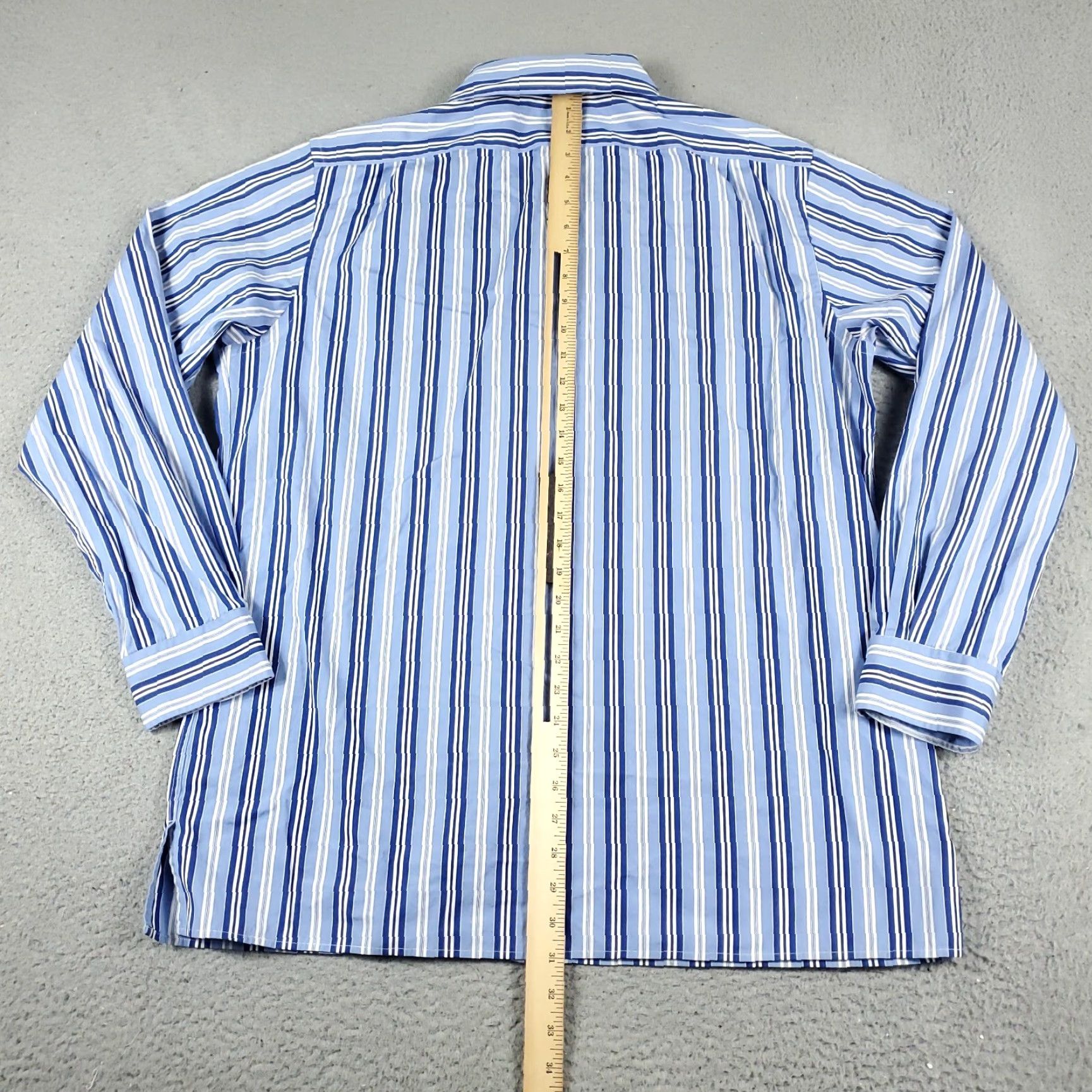 Ralph Lauren Ralph Lauren Shirt Mens Large Blue Striped Button-Up Long Sleeve Casual Business Formal Workwear Party/Cocktail Travel Size US L / EU 52-54 / 3 - 3 Thumbnail