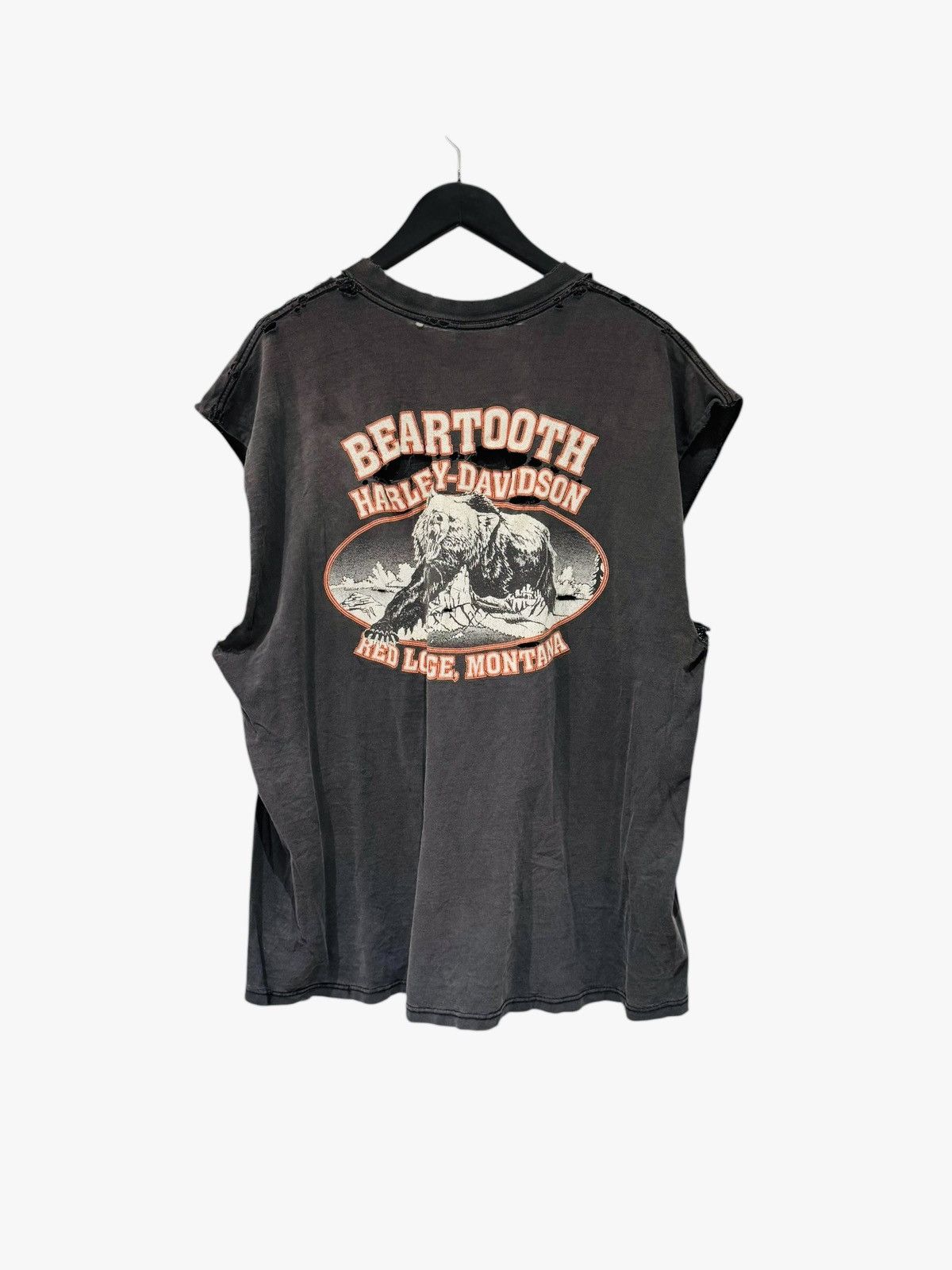 Harley Davidson Thrashed and Faded Vintage Sleeveless Cut Off Vintage Harley Size US XXL / EU 58 / 5 - 2 Thumbnail