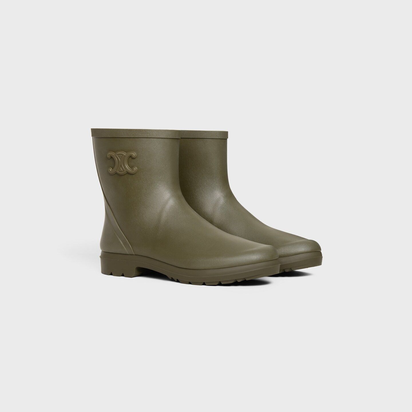 Celine o1bcso1str0126 360364582C Rubber Rain Boots in Khaki Size US 6 / IT 36 - 2 Thumbnail