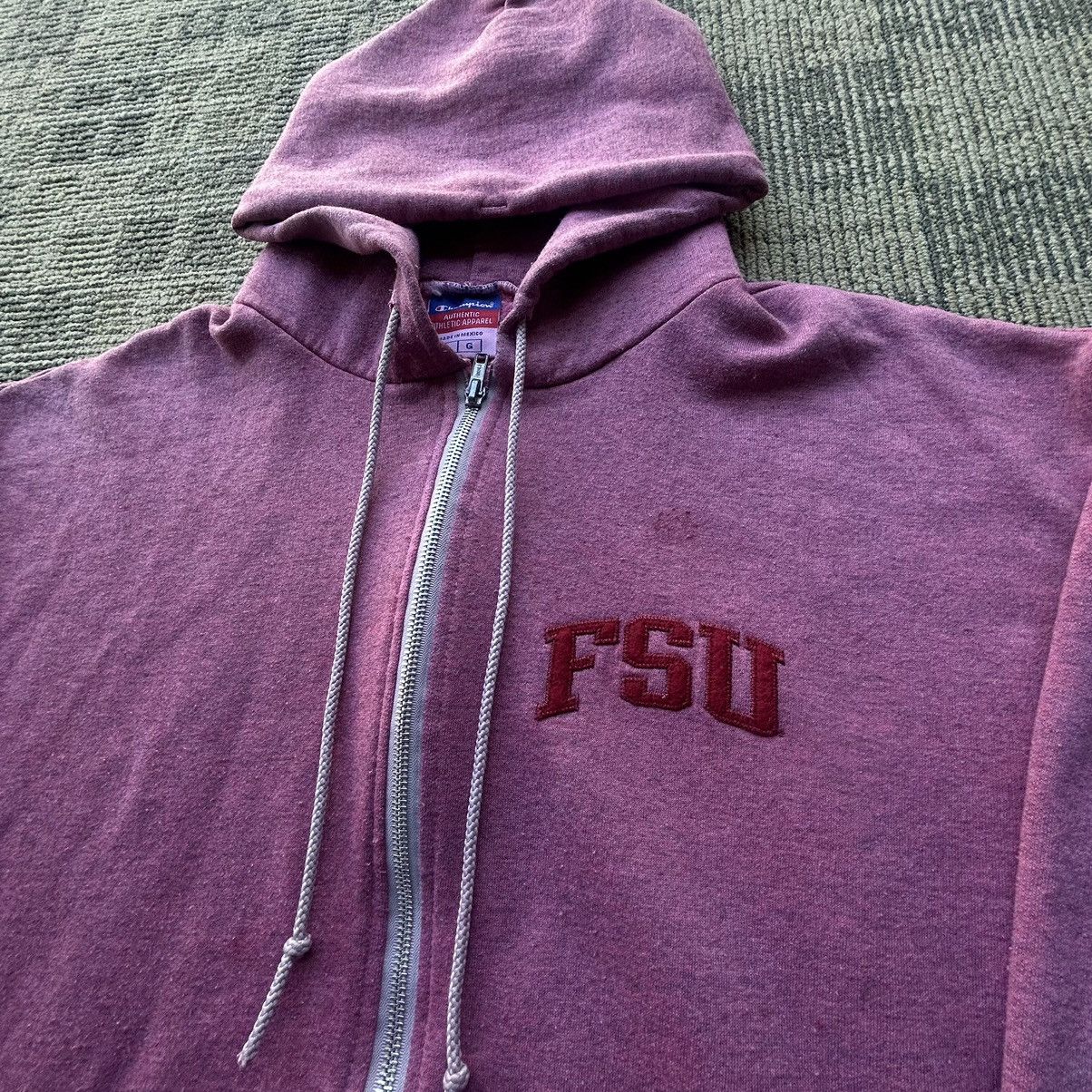 Champion Vtg Florida State Seminoles Champion Full-Zip Hoodie Jacket Size L / US 10 / IT 46 - 2 Thumbnail