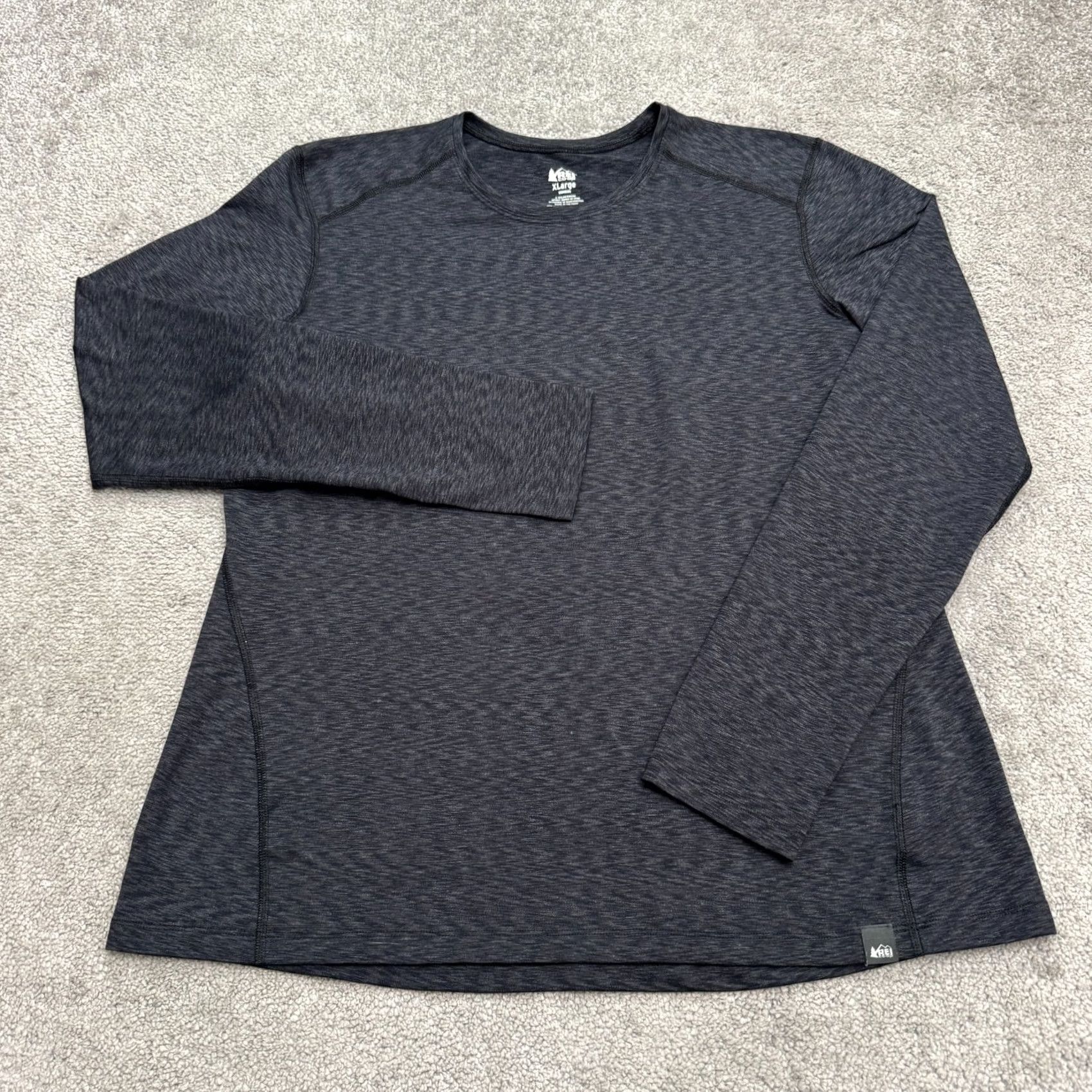 Vintage REI Co-Op Base Layer Long Sleeve T-Shirt Women XL Dark Gray Space Dye Active Tee Size XL / US 12-14 / IT 48-50 - 2 Thumbnail