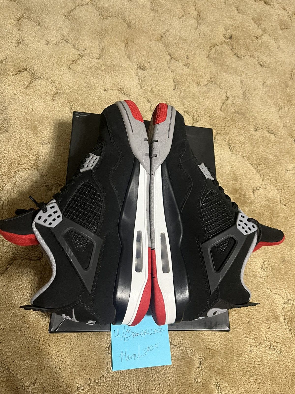 Jordan Brand 2019 AIR JORDAN 4 BLACK CEMENT BRED Size US 10 / EU 43 - 6 Thumbnail
