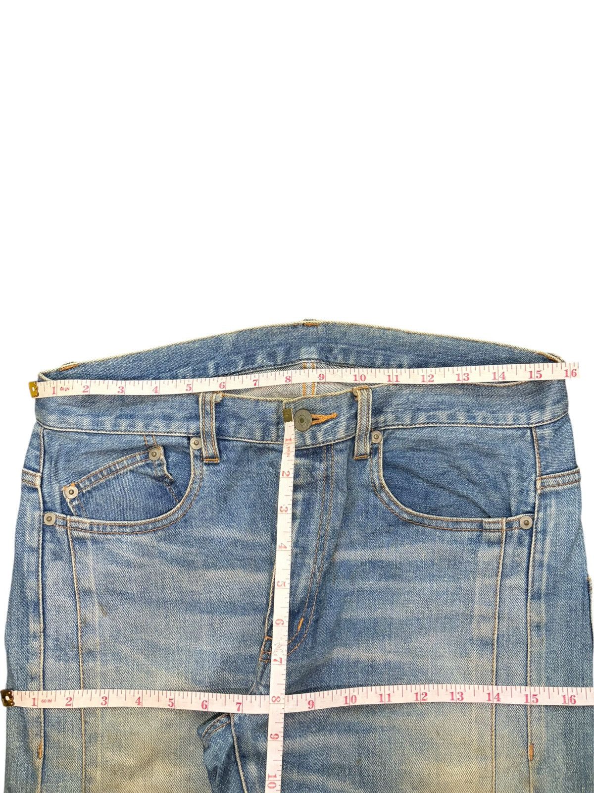 Edwin Vintage Japanese Brand Selvedge Distressed Jeans Size US 31 - 6 Thumbnail