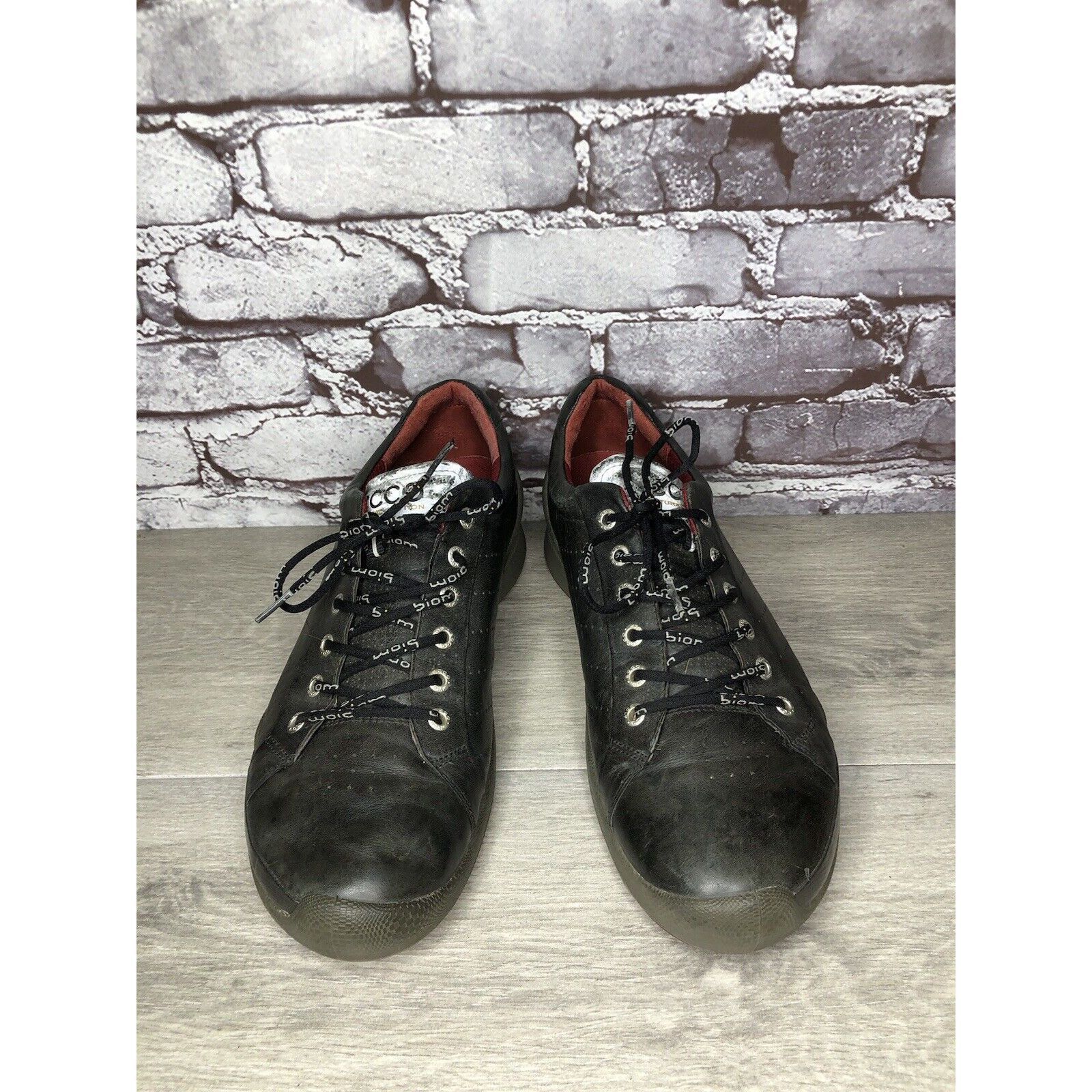 Ecco ECCO Biom Black Yak Leather Spikeless Red Casual Golf Shoes Size US 11 / EU 44 - 11 Thumbnail