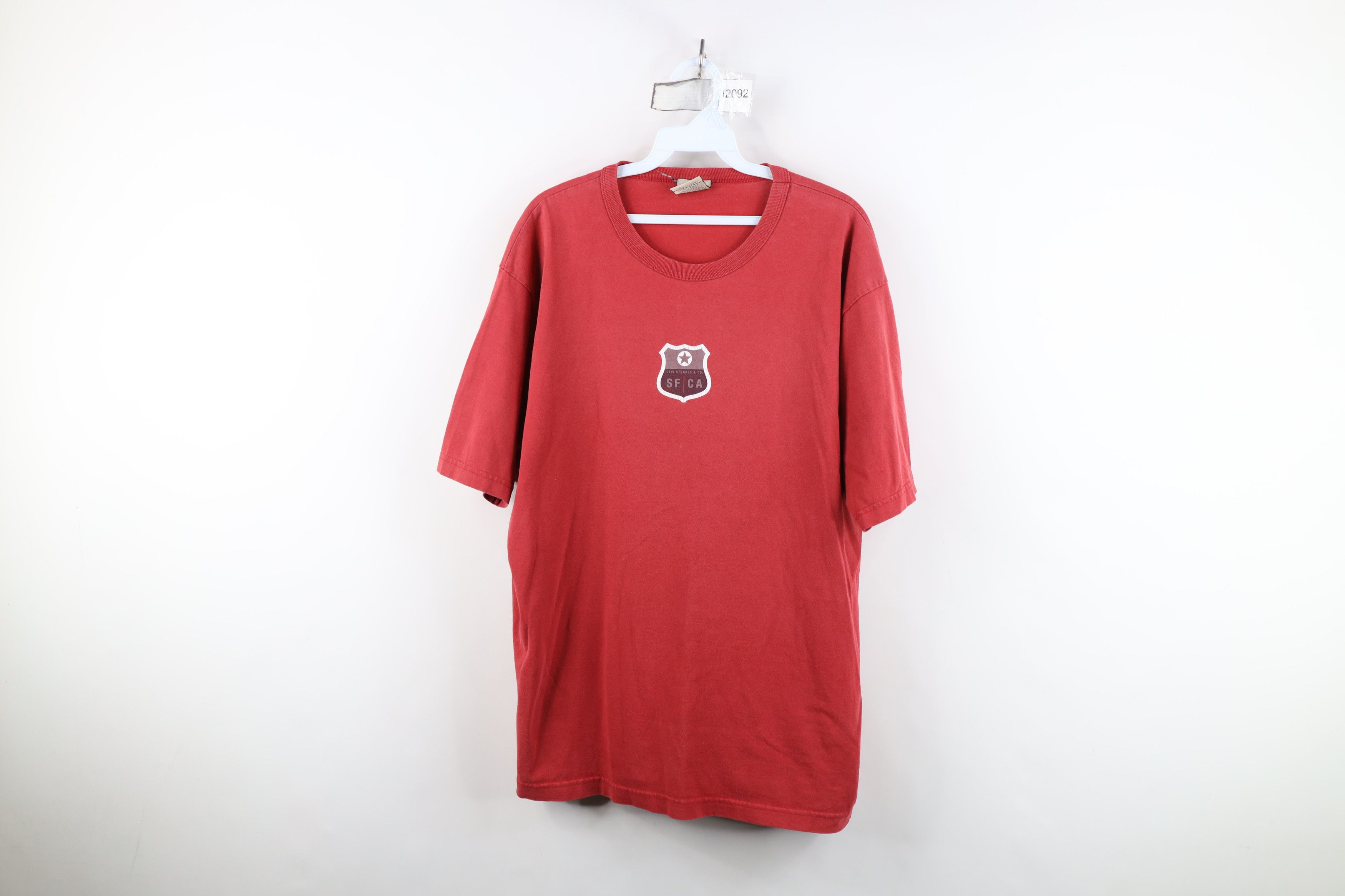 Levi's Vintage 90s Y2K Levis Road Sign Short Sleeve T-Shirt USA Size US L / EU 52-54 / 3 - 1 Thumbnail