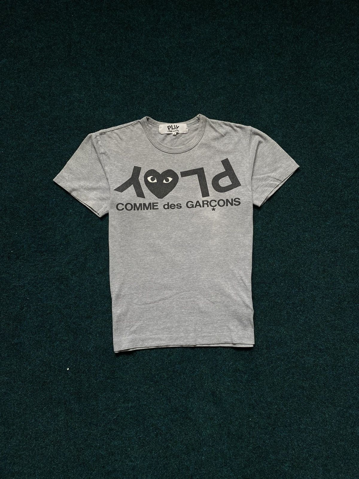COMME DES GARCONS Play Gray T-Shirt Vintage 1990s Rare y2k