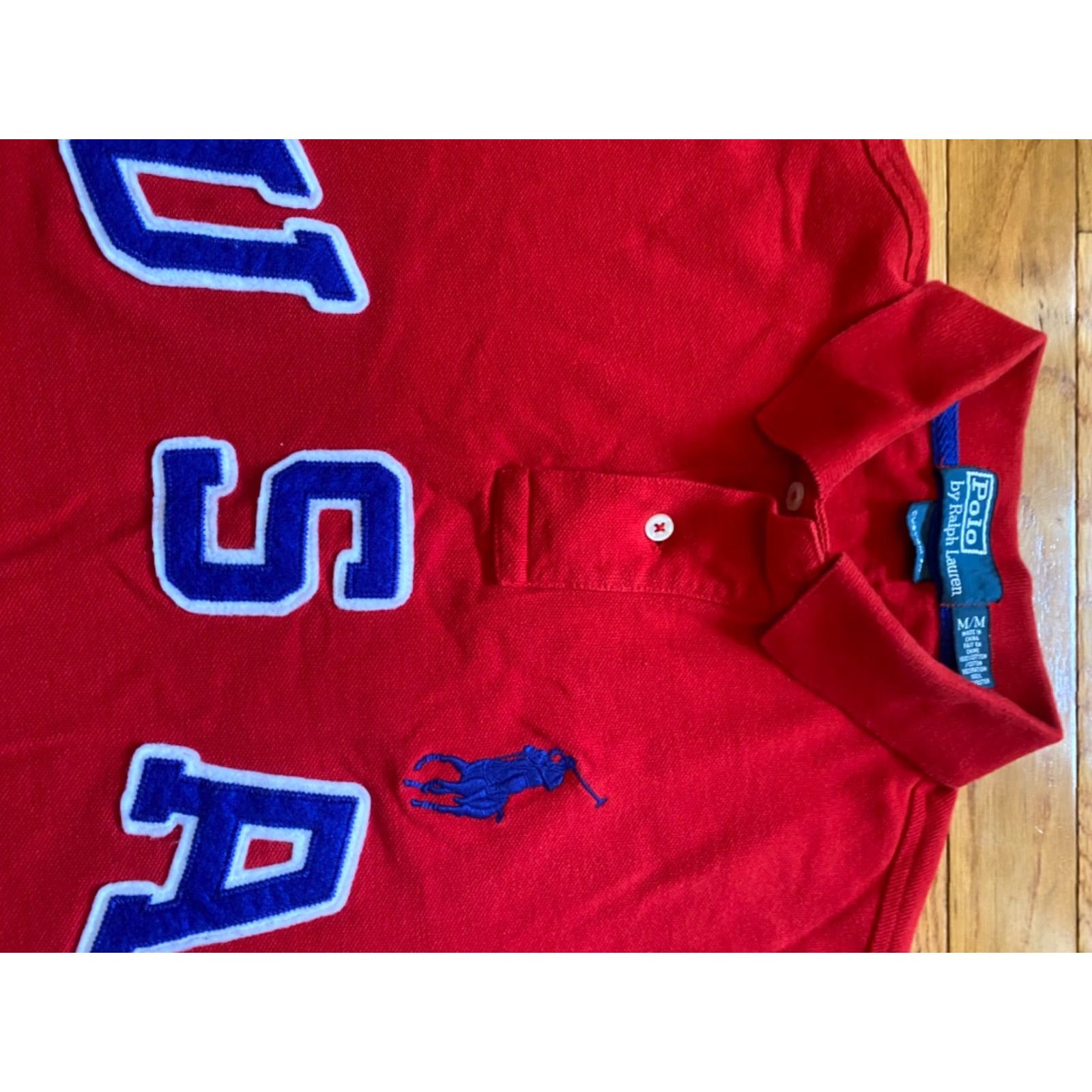 Ralph Lauren VINTAGE Polo Ralph Lauren Knit Shirt Mens M Red Short Sleeve Rugby USA Big Pony #3 Size US M / EU 48-50 / 2 - 3 Thumbnail