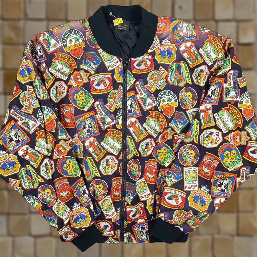 Vintage Vintage Infinity Chic Windbreaker Jacket Women's One Size 80s Farm Patch USA Made Outdoor Retro 90s Y2K Cowboy Garden Size ONE SIZE - 1 Thumbnail