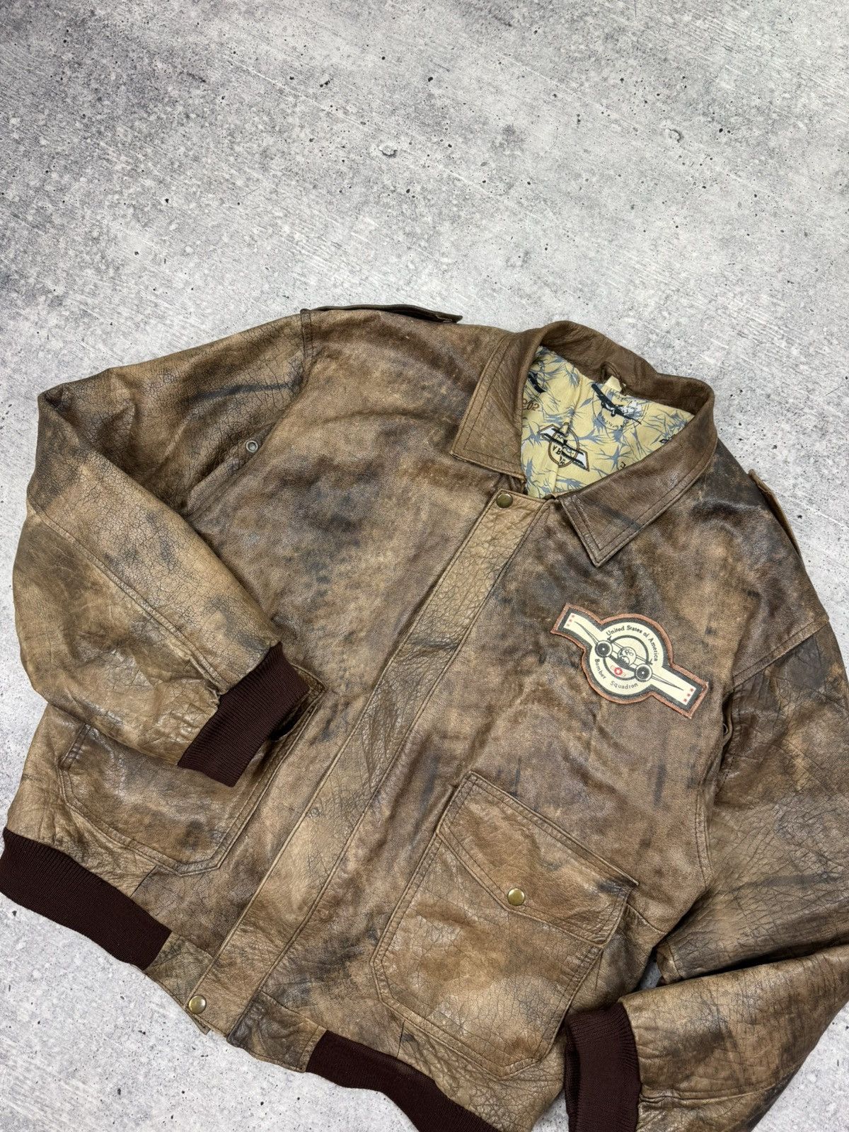 Genuine Leather Genuine Leather Top Gun Aviator USA Vintage Leather Jacket Size US L / EU 52-54 / 3 - 6 Thumbnail