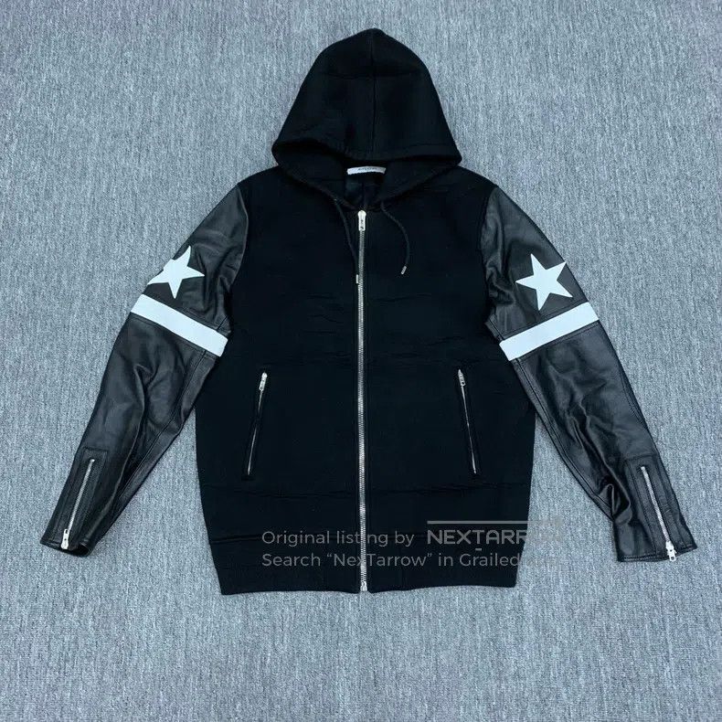 Givenchy Givenchy Black Five-Star Patched Leather Jacket Size US L / EU 52-54 / 3 - 1 Thumbnail