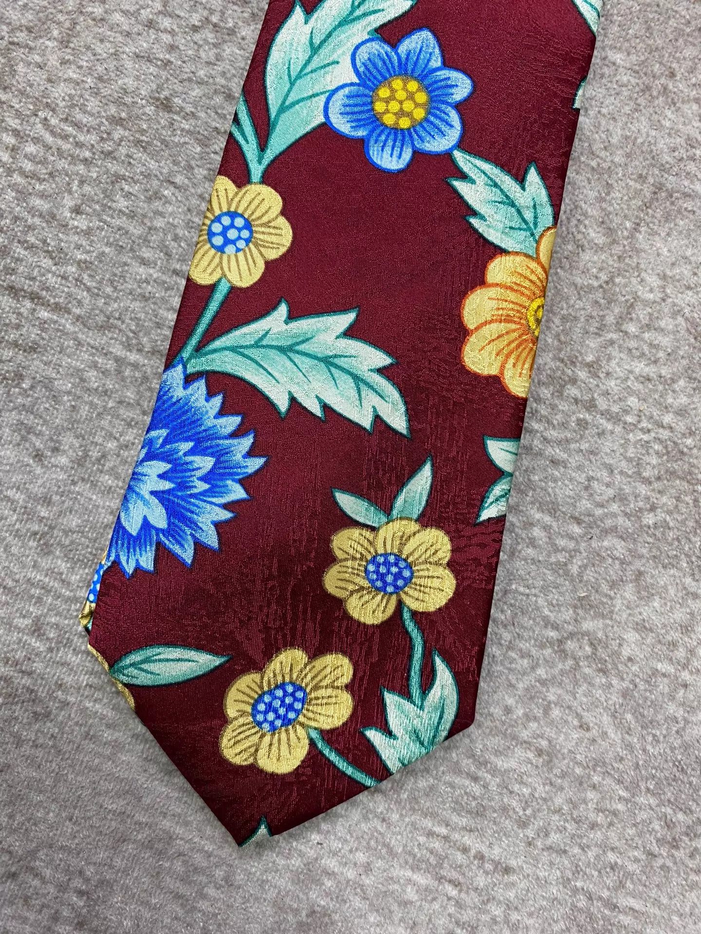 Yohji Yamamoto Yohji Yamamoto Pour Homme Early Silk Floral Tie Size ONE SIZE - 3 Thumbnail