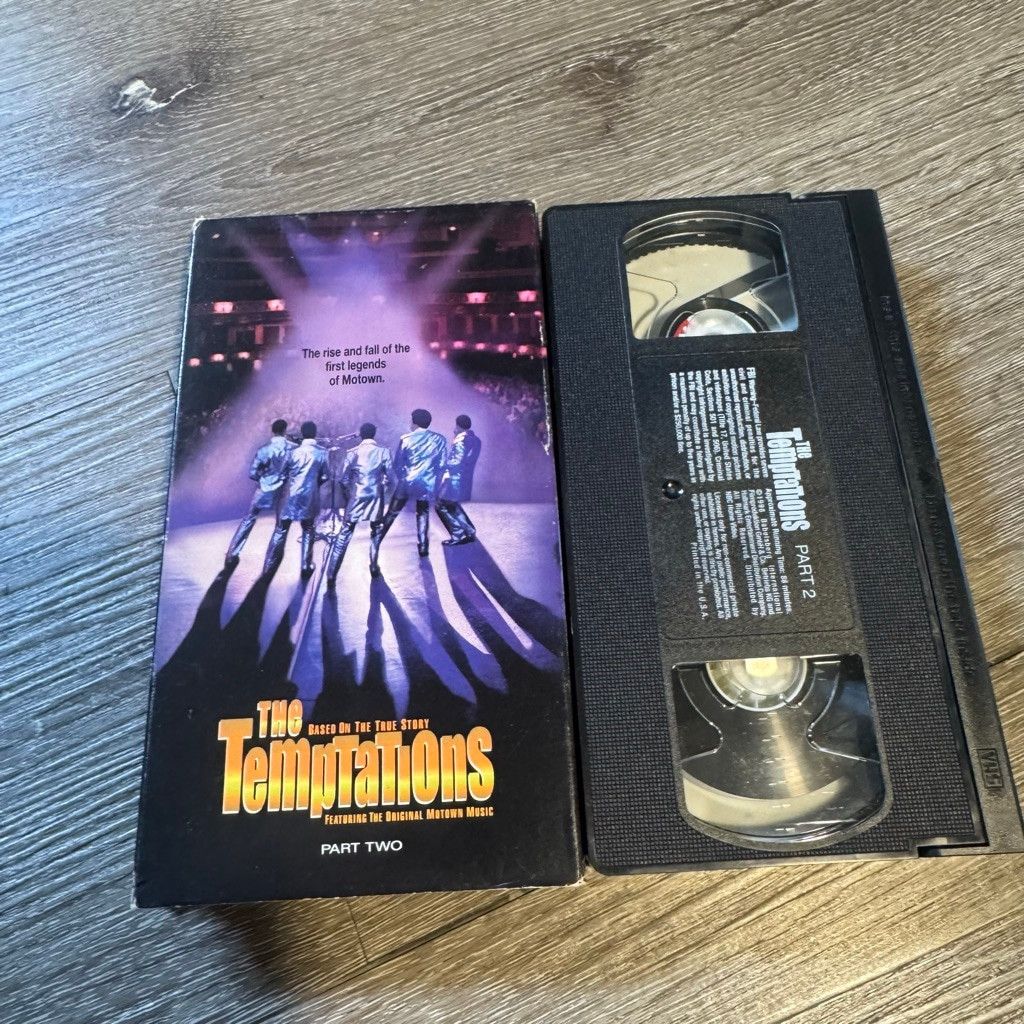 Vintage 1998 The Temptations NBC Home Video Part Two VHS Black Purpl Size ONE SIZE - 2 Thumbnail