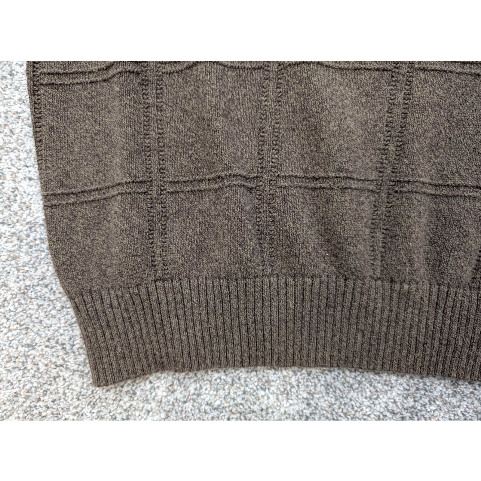 Dockers DOCKERS Sweater Mens Large Crewneck Pullover Cotton Grid Casual Knit Geometric All Seasons Brown Crew Neck Size US L / EU 52-54 / 3 - 2 Thumbnail