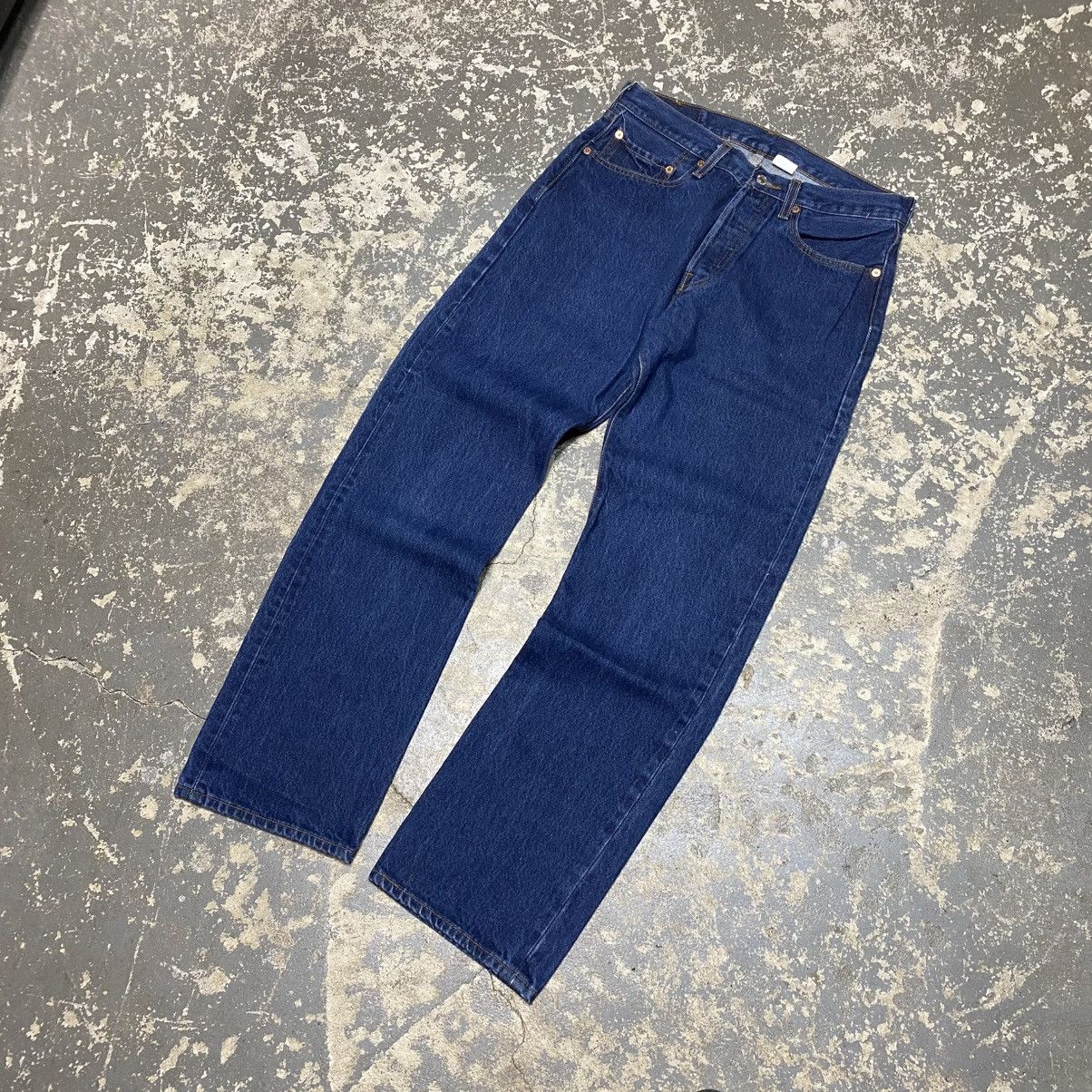Japanese Brand × Levi's × Vintage Vintage Levi’s 501XX Button Fly Blue Dark Denim Jeans 90s Size US 31 - 6 Thumbnail