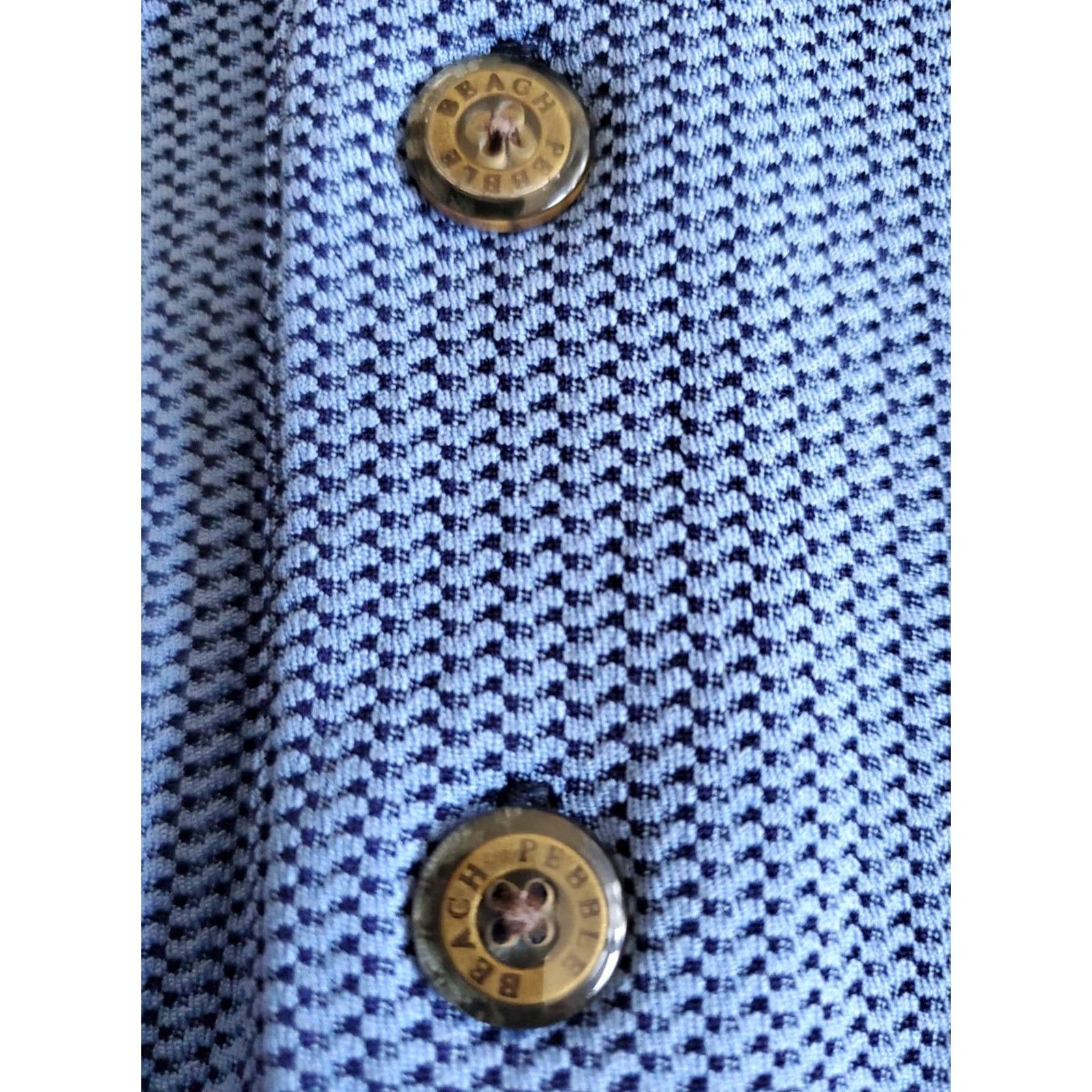Vintage Pebble Beach Performance Polo/Golf Shirt Blue M Short Sleeve Collared Check Athletic Mens Regular Shirt Size US M / EU 48-50 / 2 - 6 Thumbnail