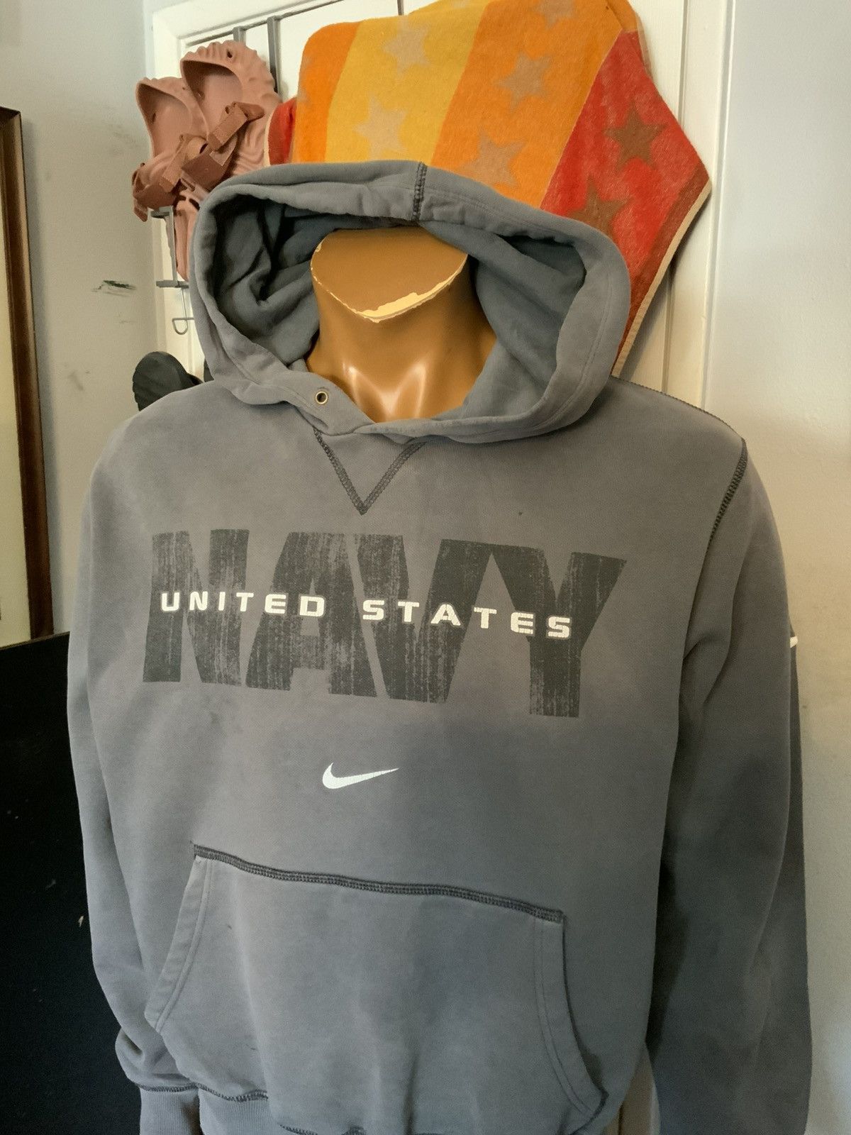 Nike Nike USN United States Navy Center Swoosh Pullover Hoodie Size US M / EU 48-50 / 2 - 14 Thumbnail