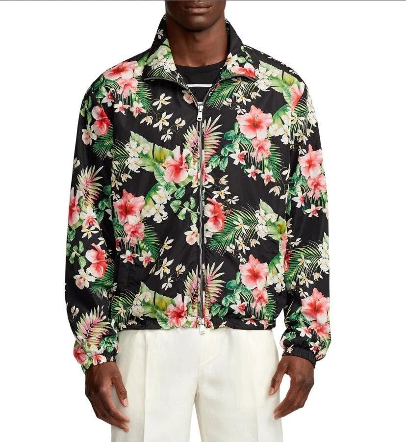 Ralph Lauren Purple Label Kellen Floral Zip-Up Bomber Jacket Size US XL / EU 56 / 4 - 7 Thumbnail
