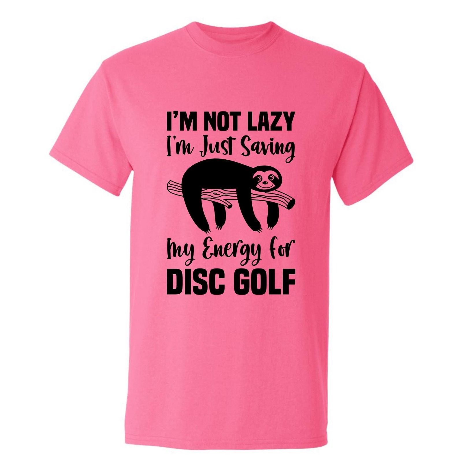 Gildan Disc Golf Shirt LAZY SLOTH Mens Graphic T Shirt Size US L / EU 52-54 / 3 - 10 Thumbnail
