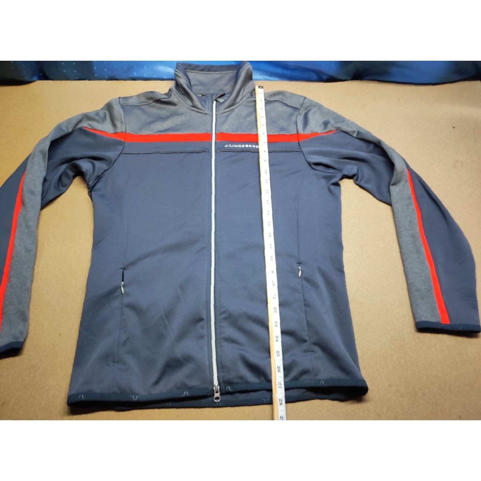 J.Lindeberg J. Lindeberg Mens Jacket XL Huxley Blocked Tech Jersey Golf Midlayer Zip Full Zip Quick Dry Multicolor Regular Men Jacket Keepers Size US XL / EU 56 / 4 - 4 Thumbnail
