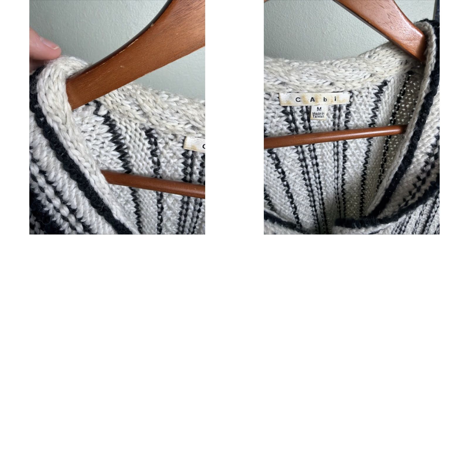 Vintage VINTAGE Black White Striped Cardigan Sweater Wool Blend Medium M Woman Casual Shirts? Size M / US 6-8 / IT 42-44 - 10 Thumbnail