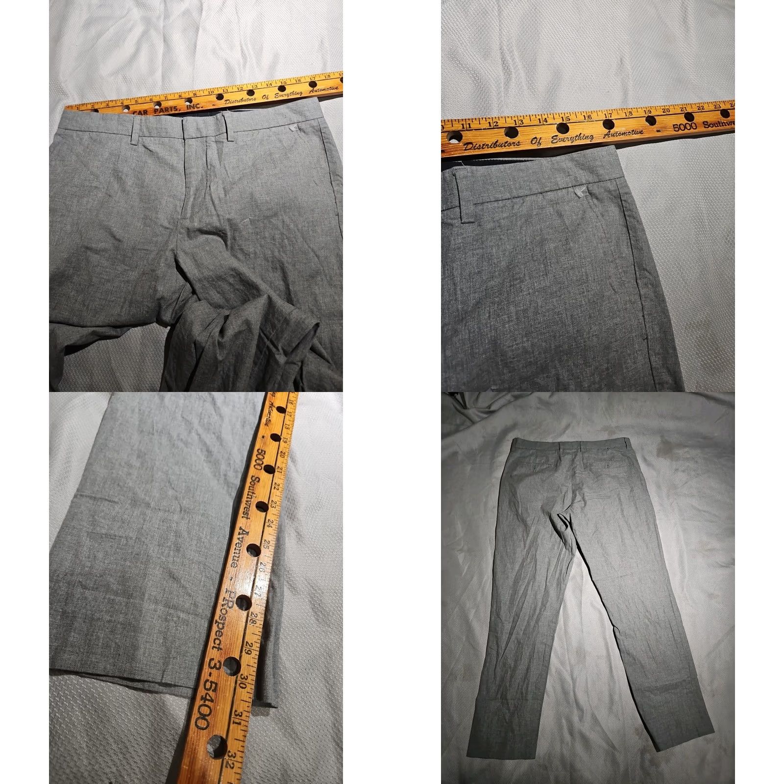J.Crew J.CREW Pants Mens 34x32 Bedford Slim Flat Front Gray Wool Cotton Chino Trousers / Pants Size US 34 / EU 50 - 8 Thumbnail