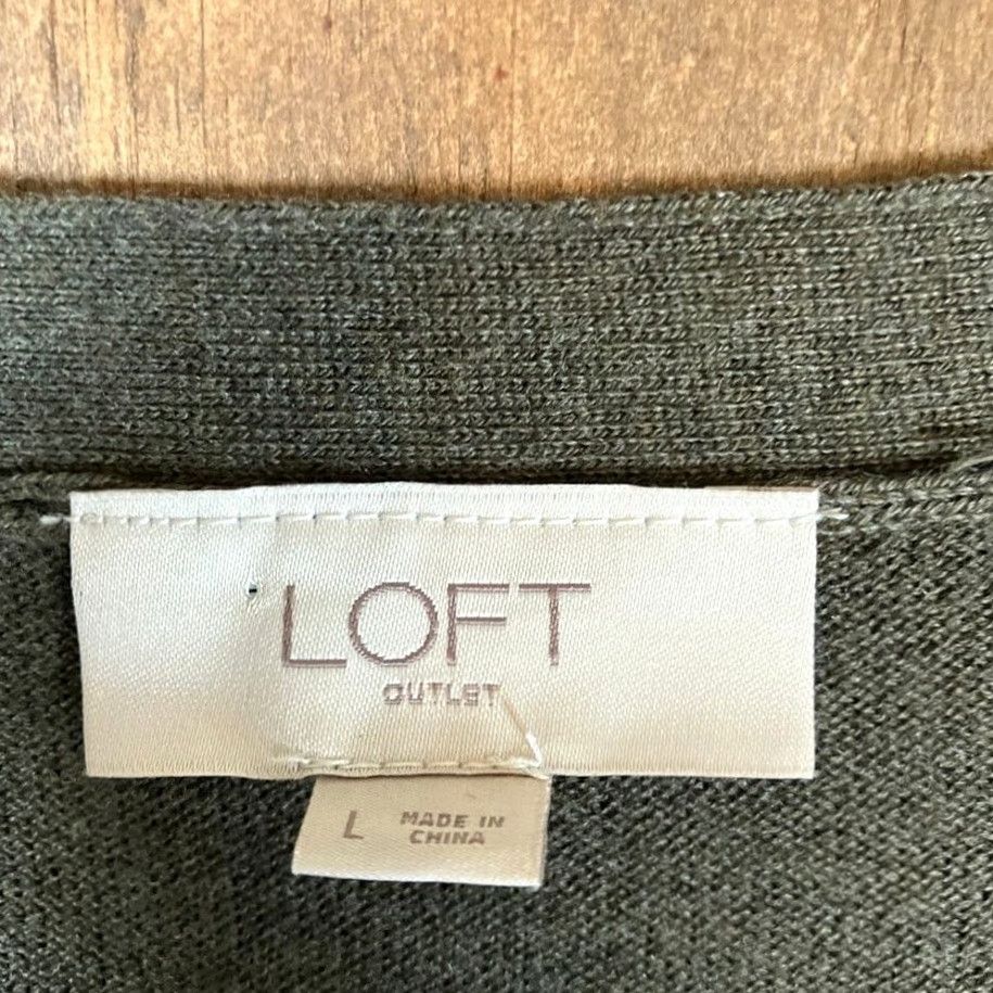 Loft LOFT Outlet Womens Sweater Green V Neck Long Sleeve Pullover Casual Large Size L / US 10 / IT 46 - 6 Thumbnail