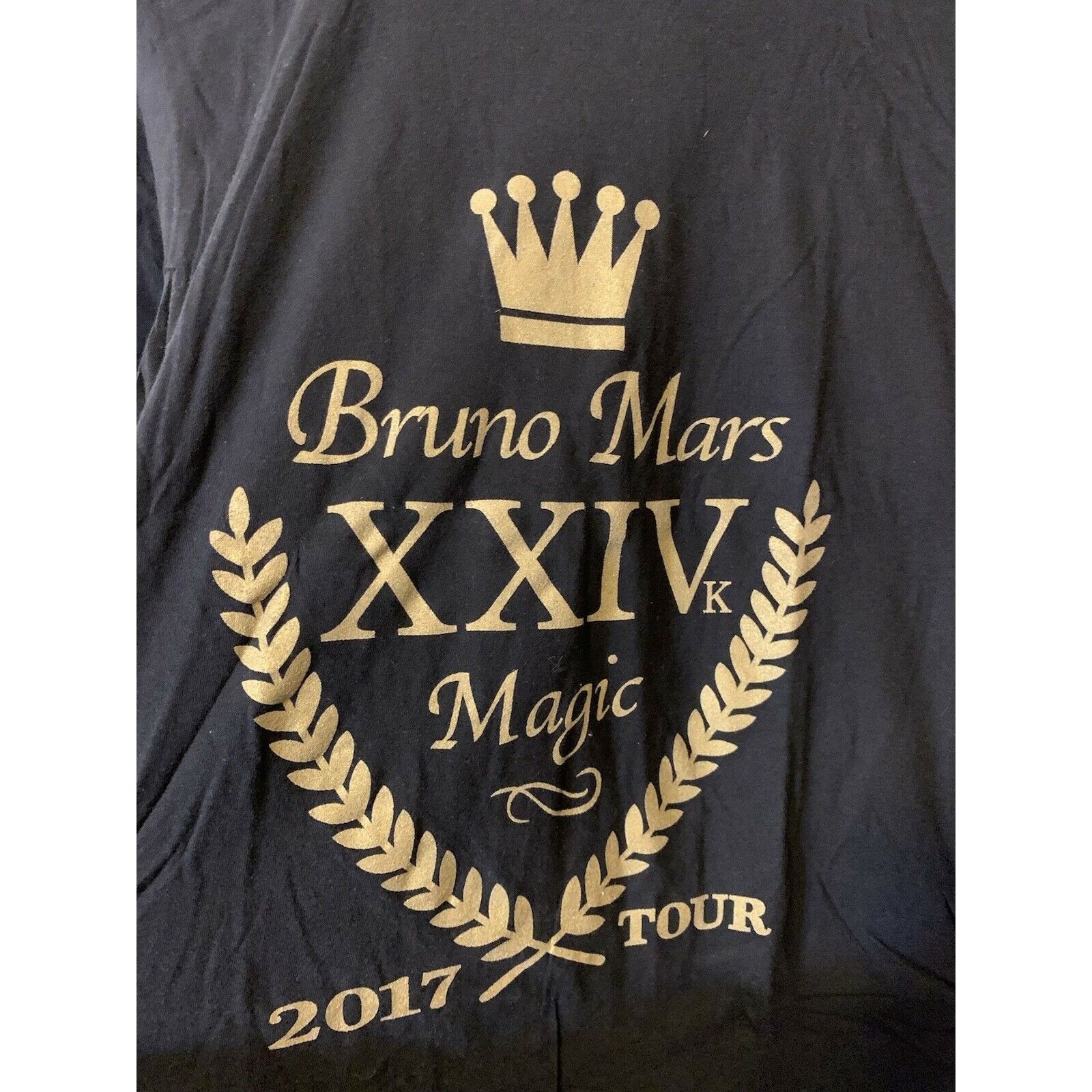 Anvil Bruno Mars Unisex Sz Medium Black 24K Magic World Tour 2017 Size US M / EU 48-50 / 2 - 3 Thumbnail