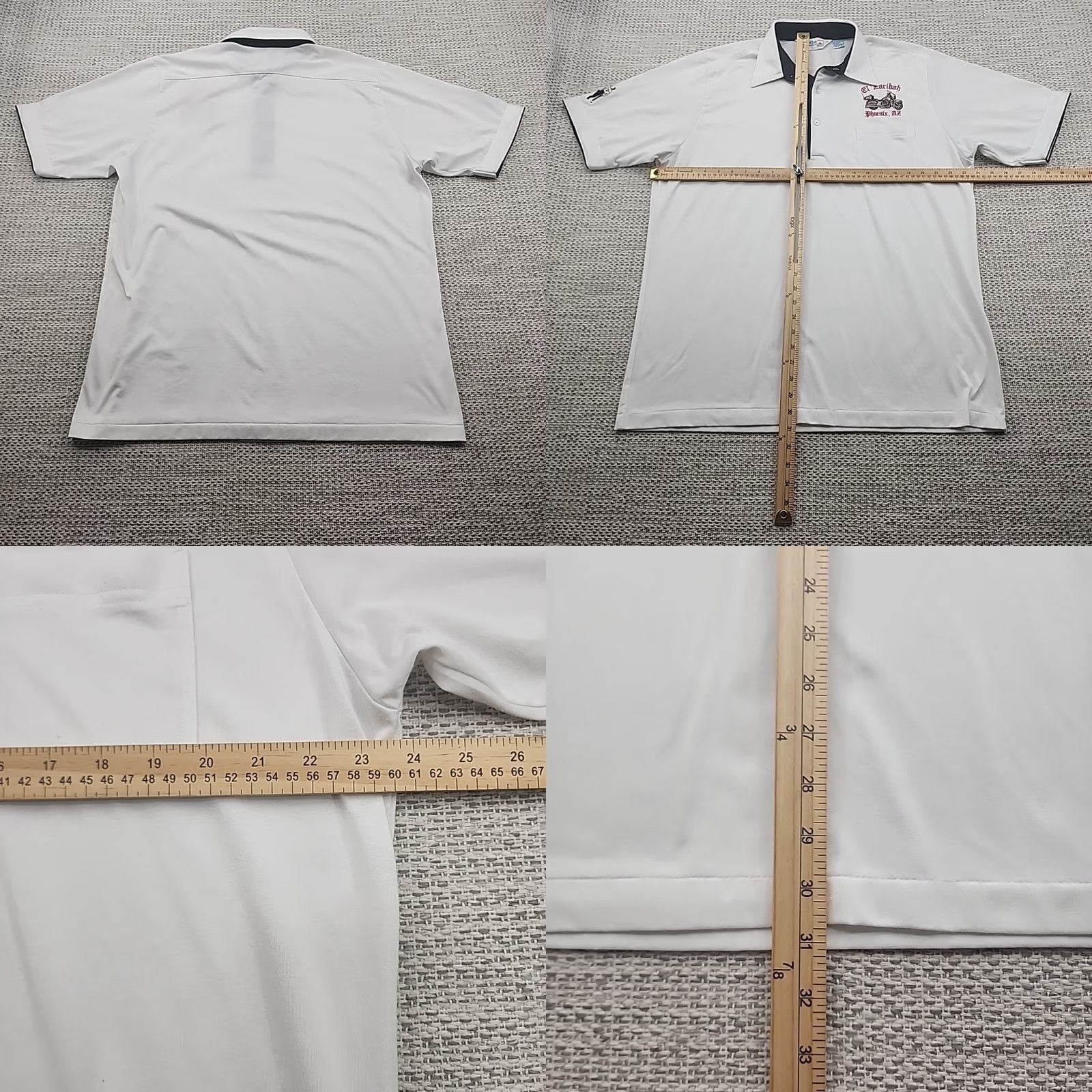 Vintage VINTAGE Sunrise Polo Shirt Mens L Short Sleeve White 1980s Rockabilly Casual Polo Rugby El Zaribah Size US L / EU 52-54 / 3 - 8 Thumbnail