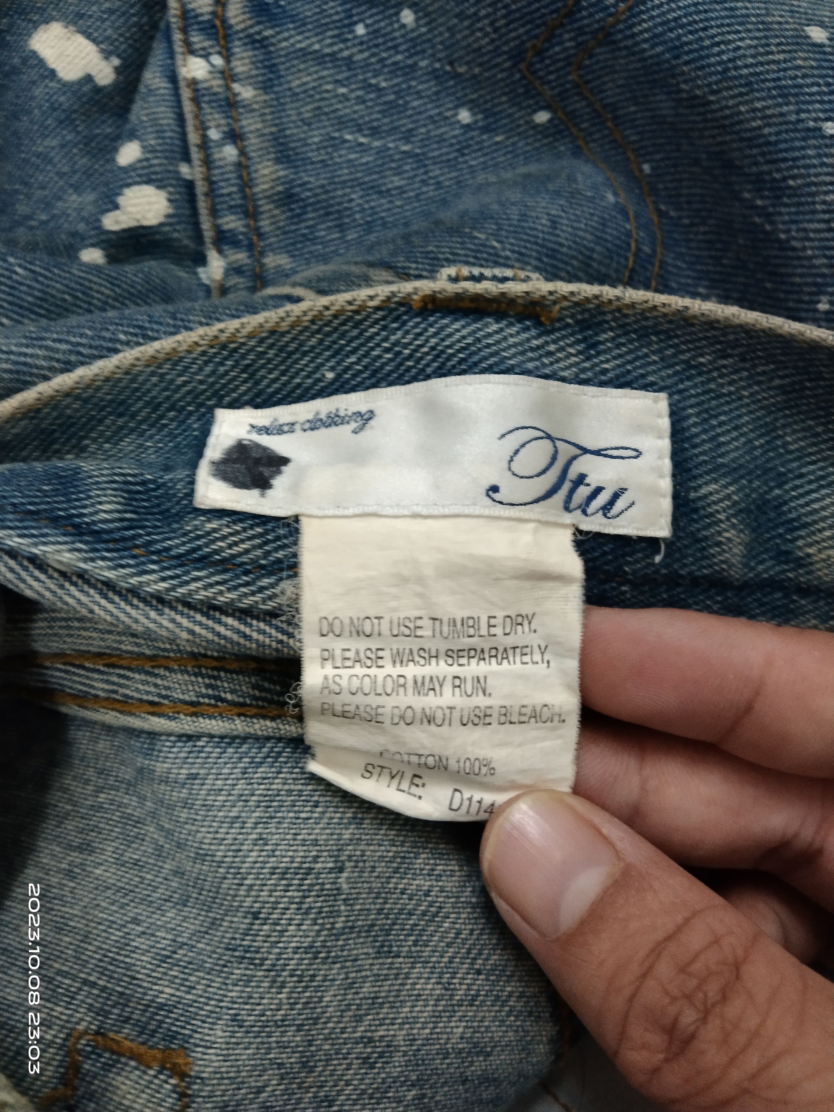 Japanese Brand SICK STU INSPIRED YS SPLATTED DENIM PANTS Size US 31 - 9 Thumbnail
