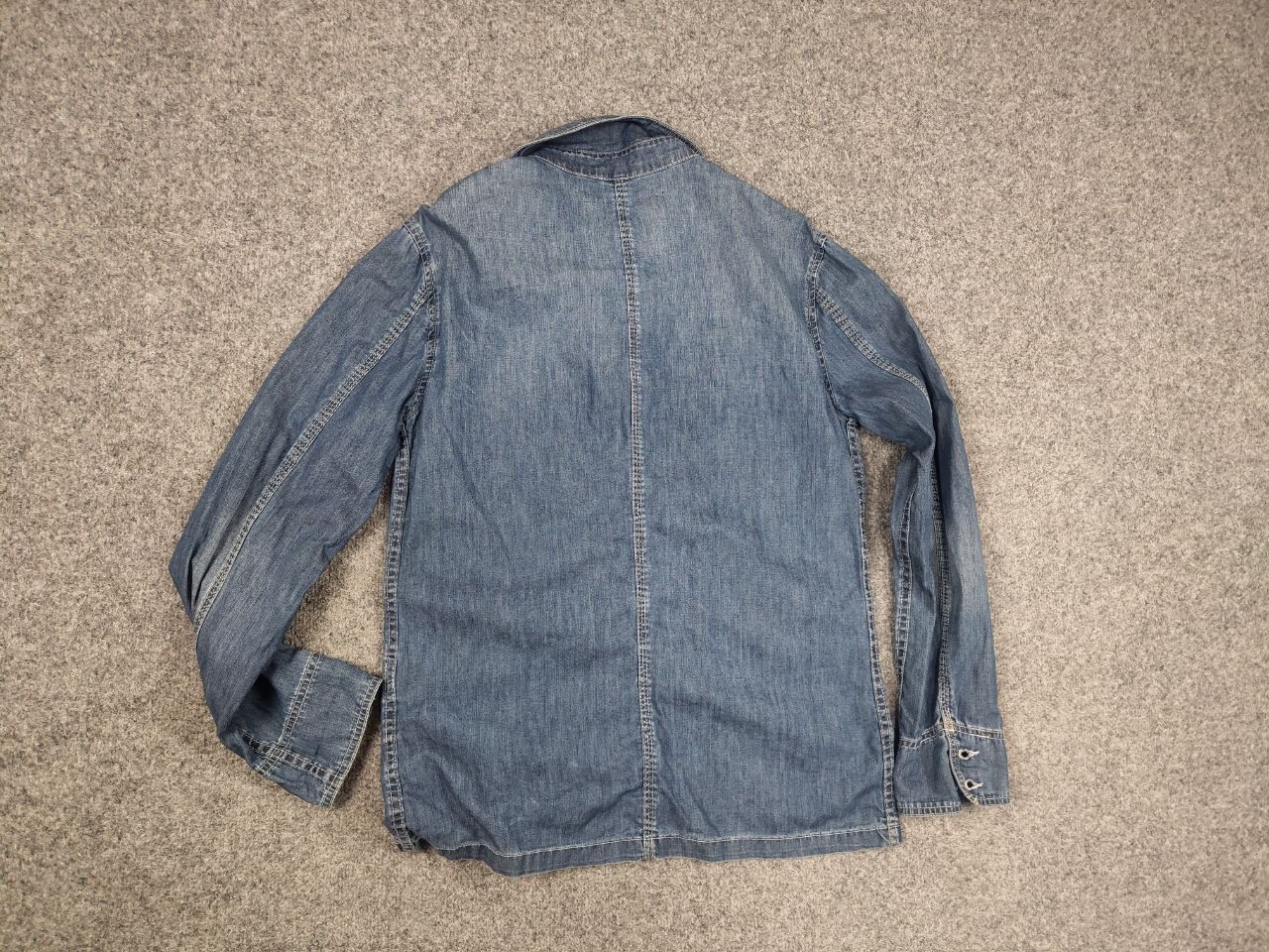 Pretty Green Vtg Pretty Green Design Work Overshirt Pocket Denim Jacket Size US M / EU 48-50 / 2 - 11 Thumbnail
