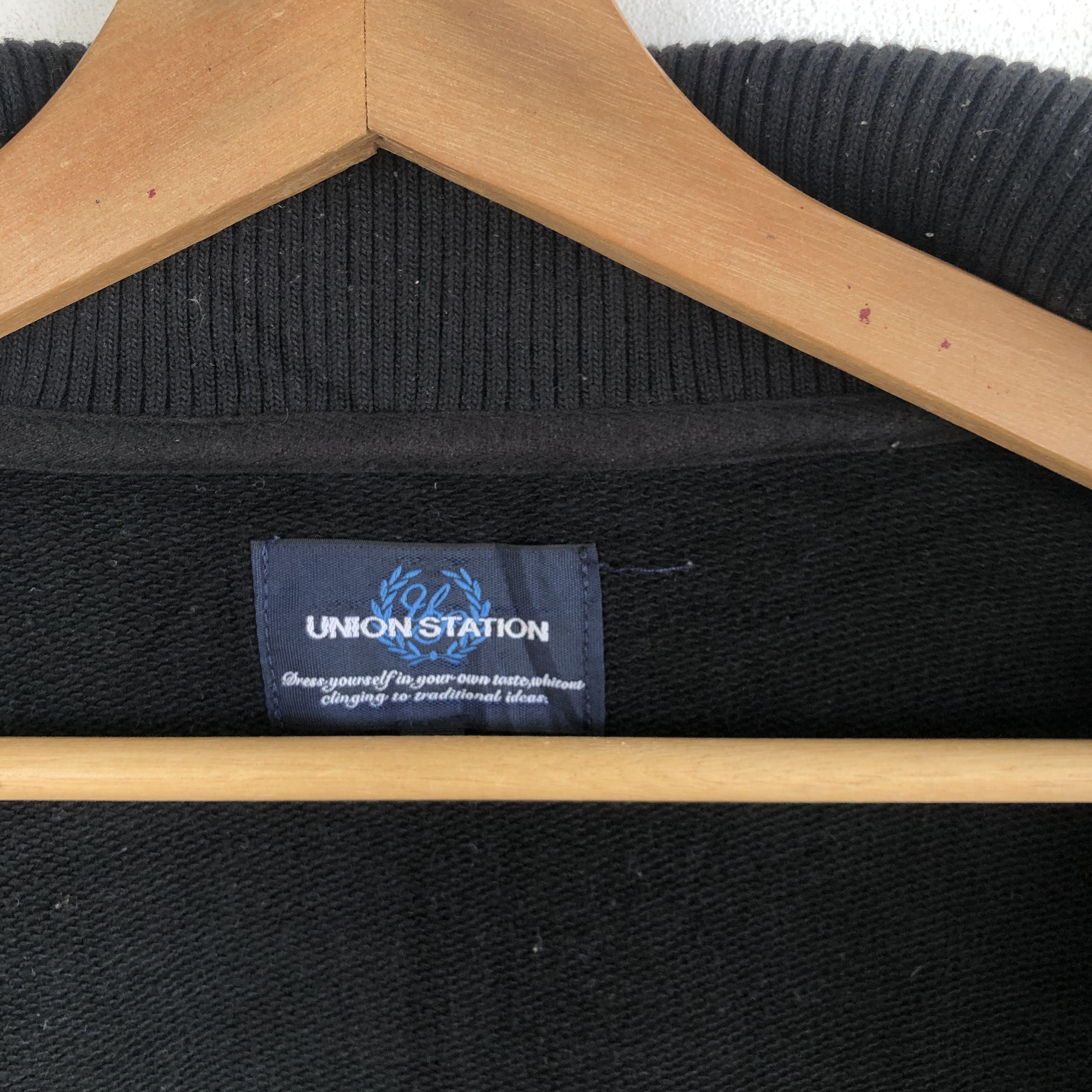 Japanese Brand × Vintage Japanese Harajuku Varsity Sweater Union Station Sweatshirt Size XS / US 0-2 / IT 36-38 - 7 Thumbnail