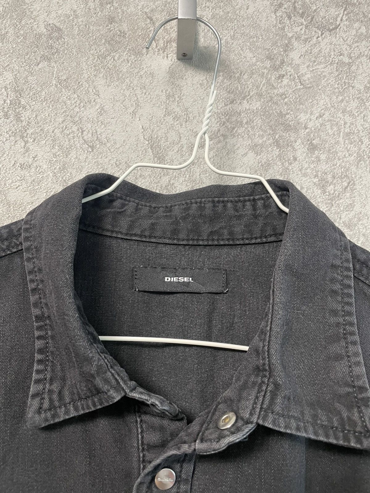 Diesel Diesel Black Denim Jeans Long Sleeve Shirt Button Ups Size US XL / EU 56 / 4 - 8 Thumbnail