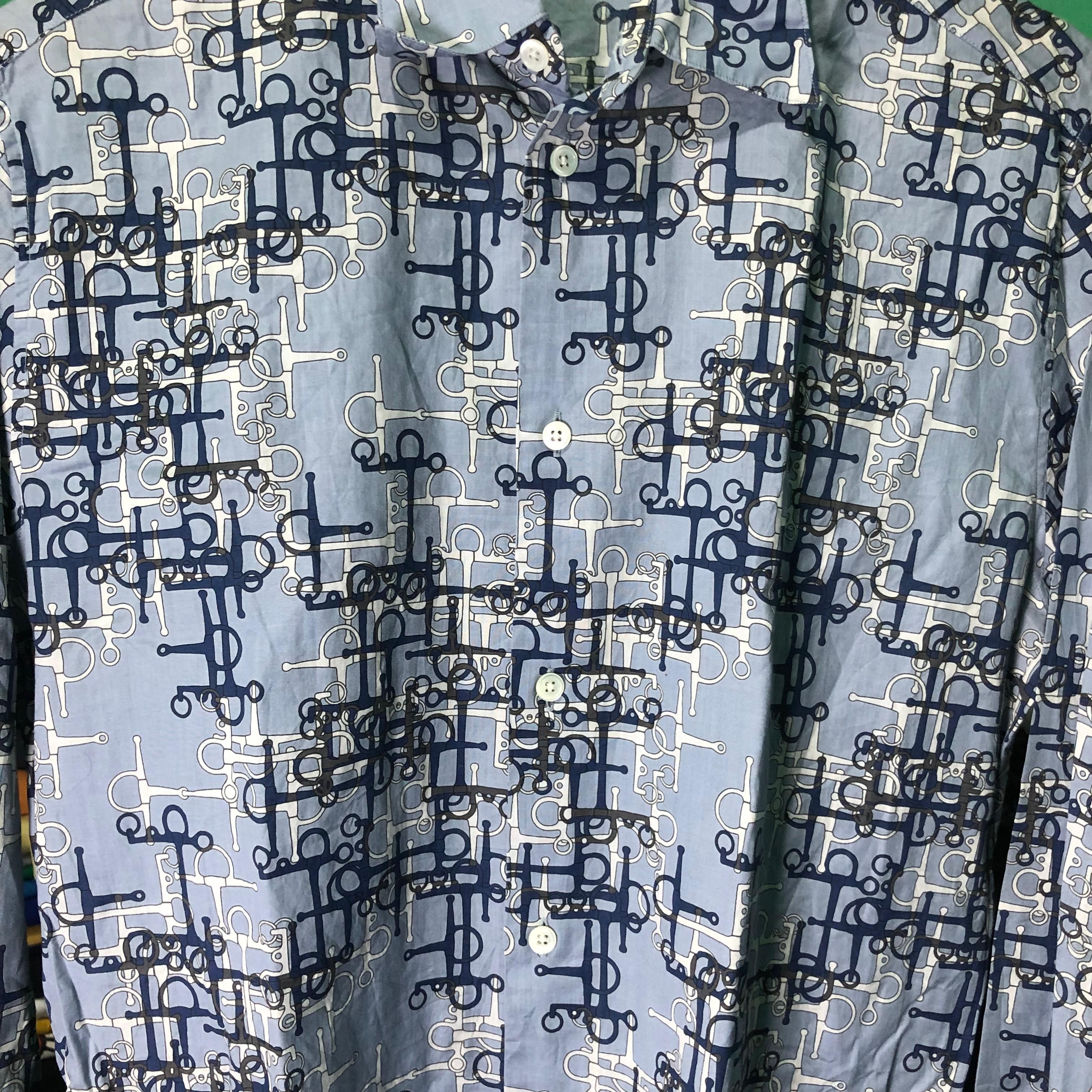 Hermes 2000s Hermes Monogram Shirts Size US L / EU 52-54 / 3 - 7 Thumbnail
