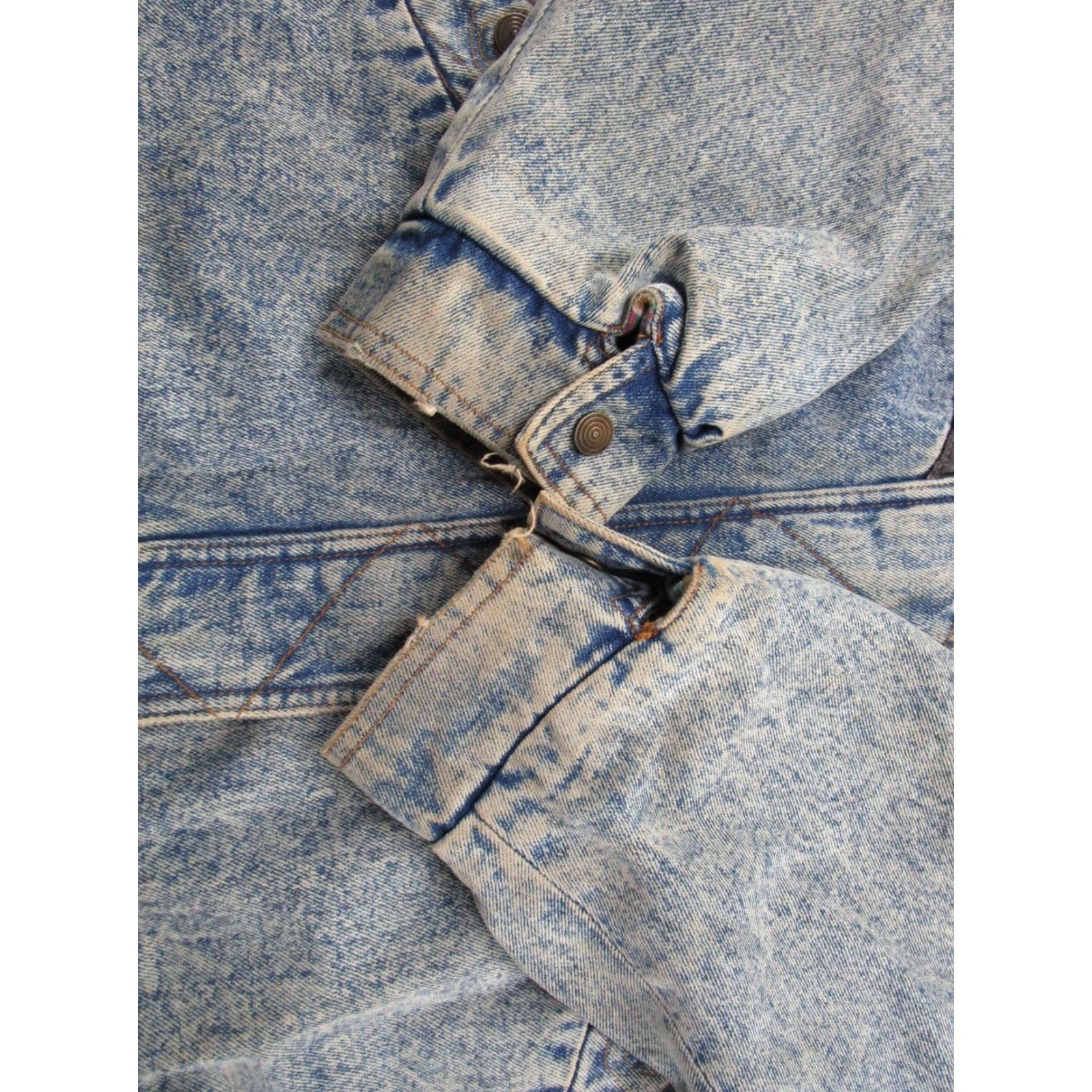 Vintage VINTAGE Current Seen Blue Denim Western Plaid Jacket Women 20W Mid-Length 3/4 Sleeve Button Lined Pockets Knit? Size 3XL / US 20-22 - 4 Thumbnail